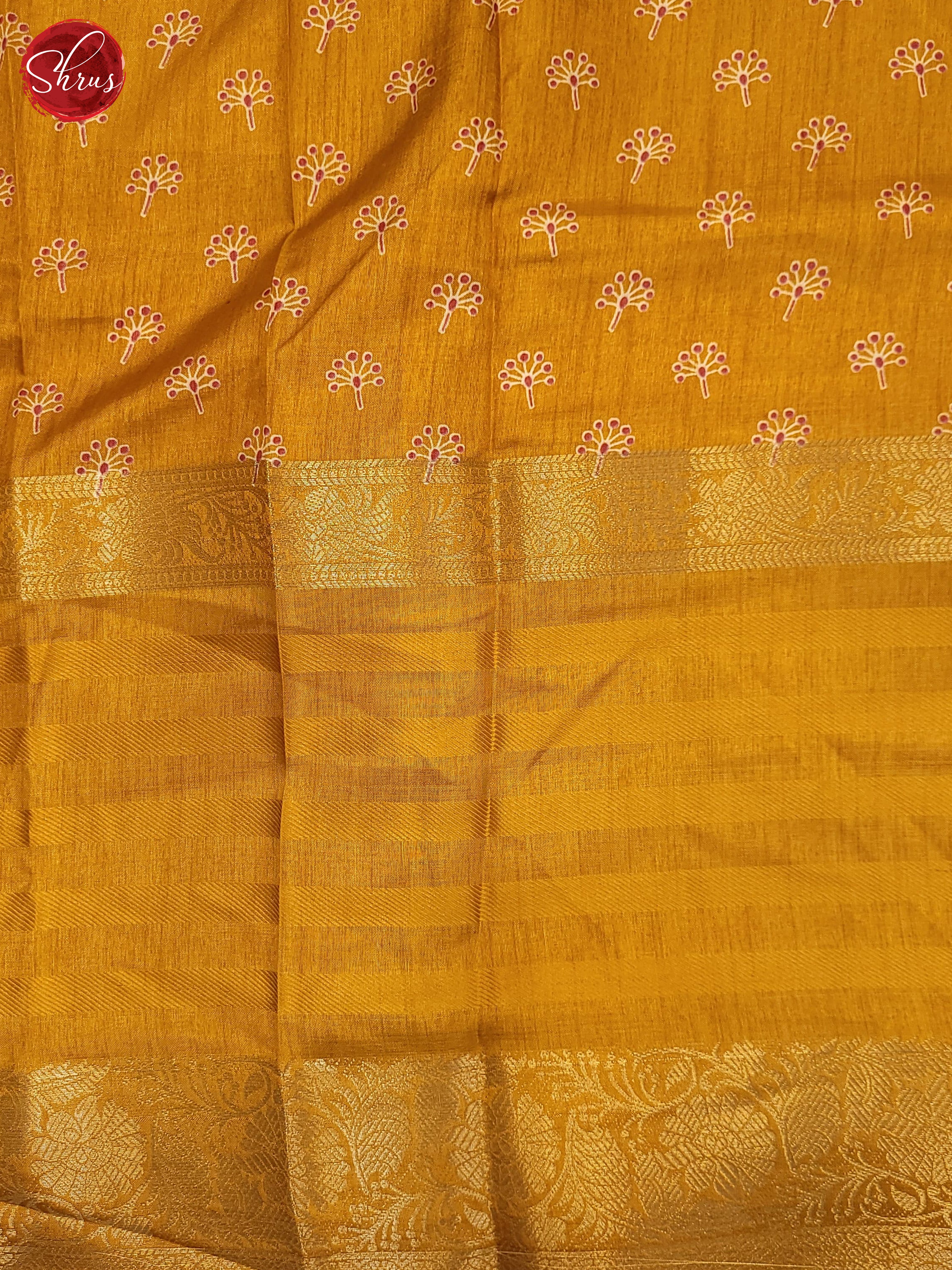 Mustard(Single Tone)- Semi Crepe saree - Shop on ShrusEternity.com