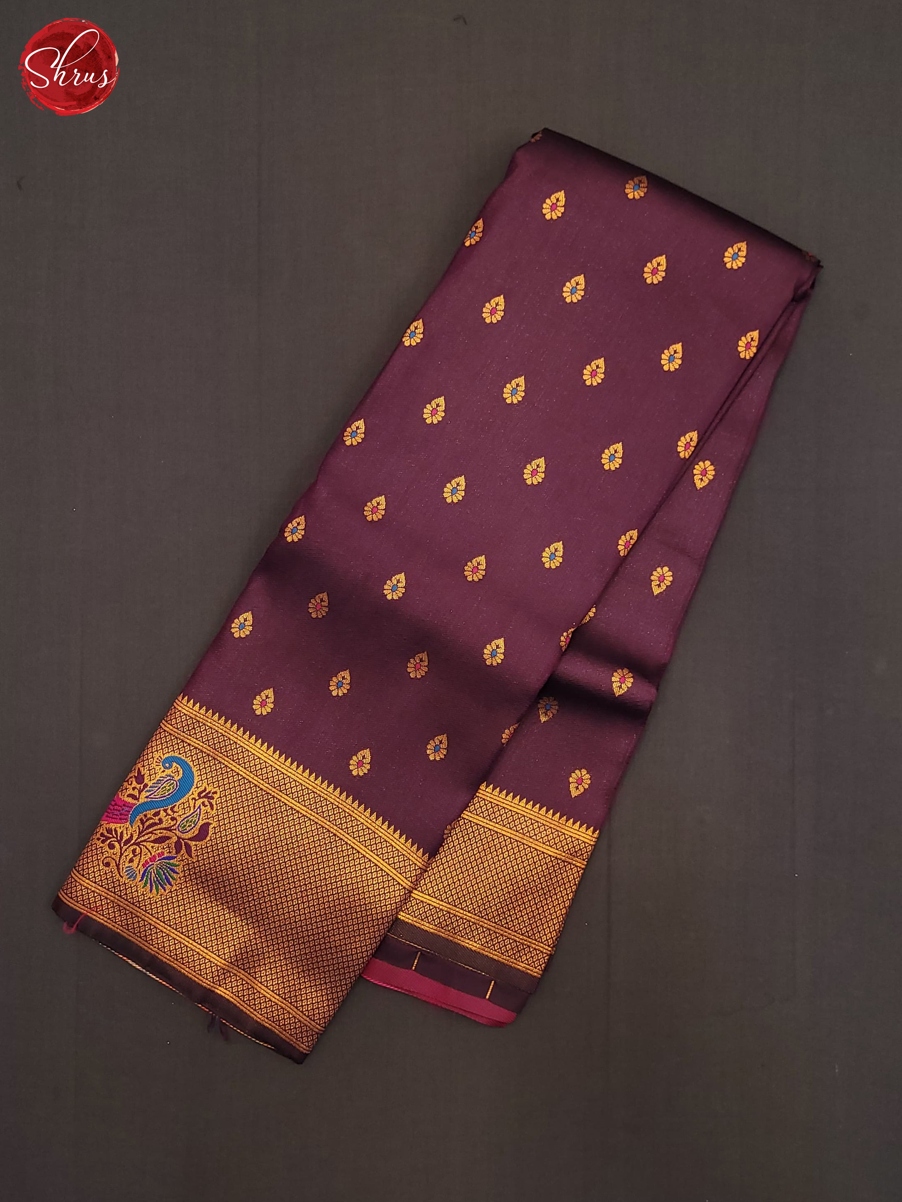 Wine & PInk - Semi Paithani Saree - Shop on ShrusEternity.com