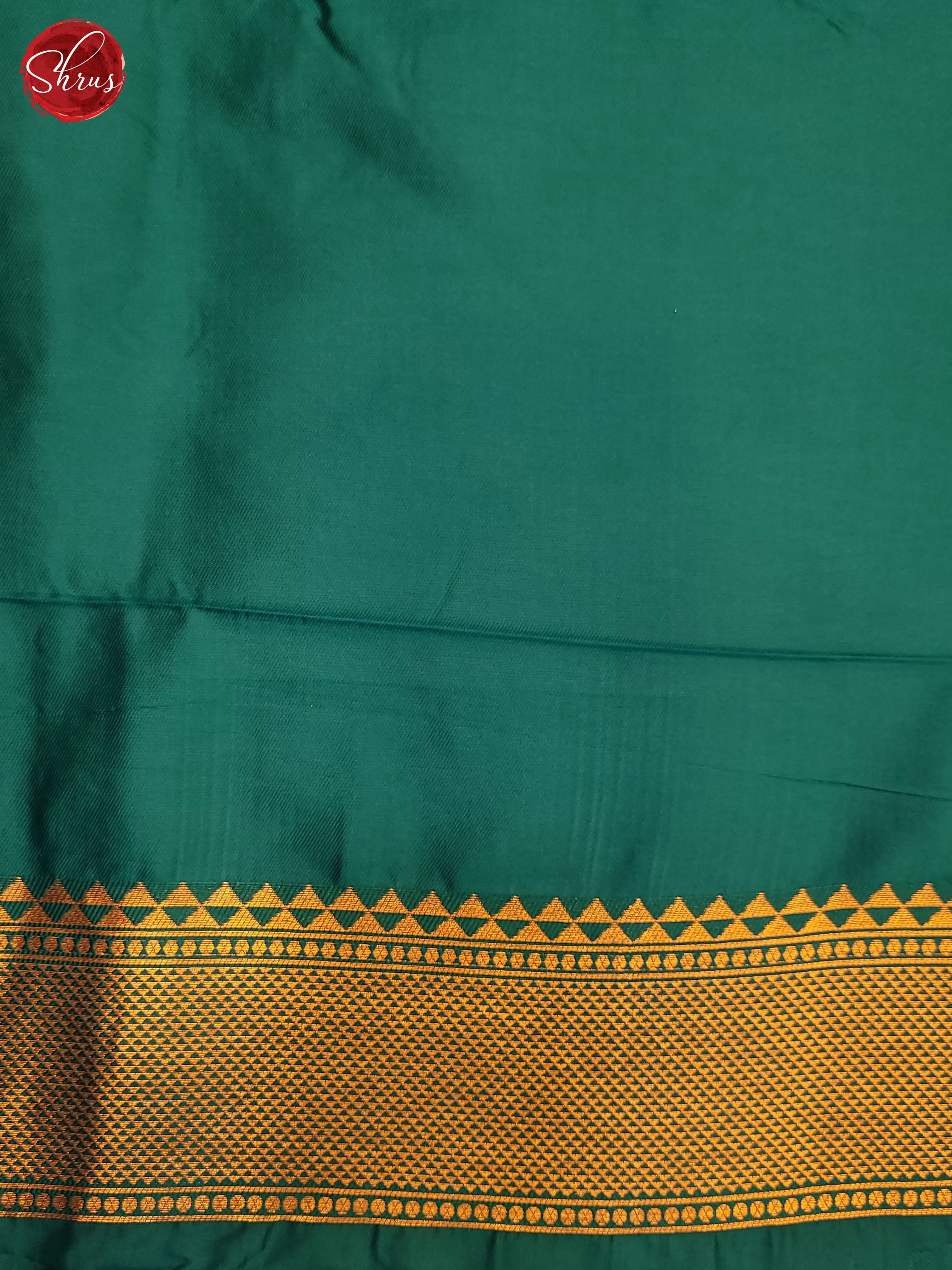 Green & Peacock Green- Semi Kanchipuram Saree - Shop on ShrusEternity.com