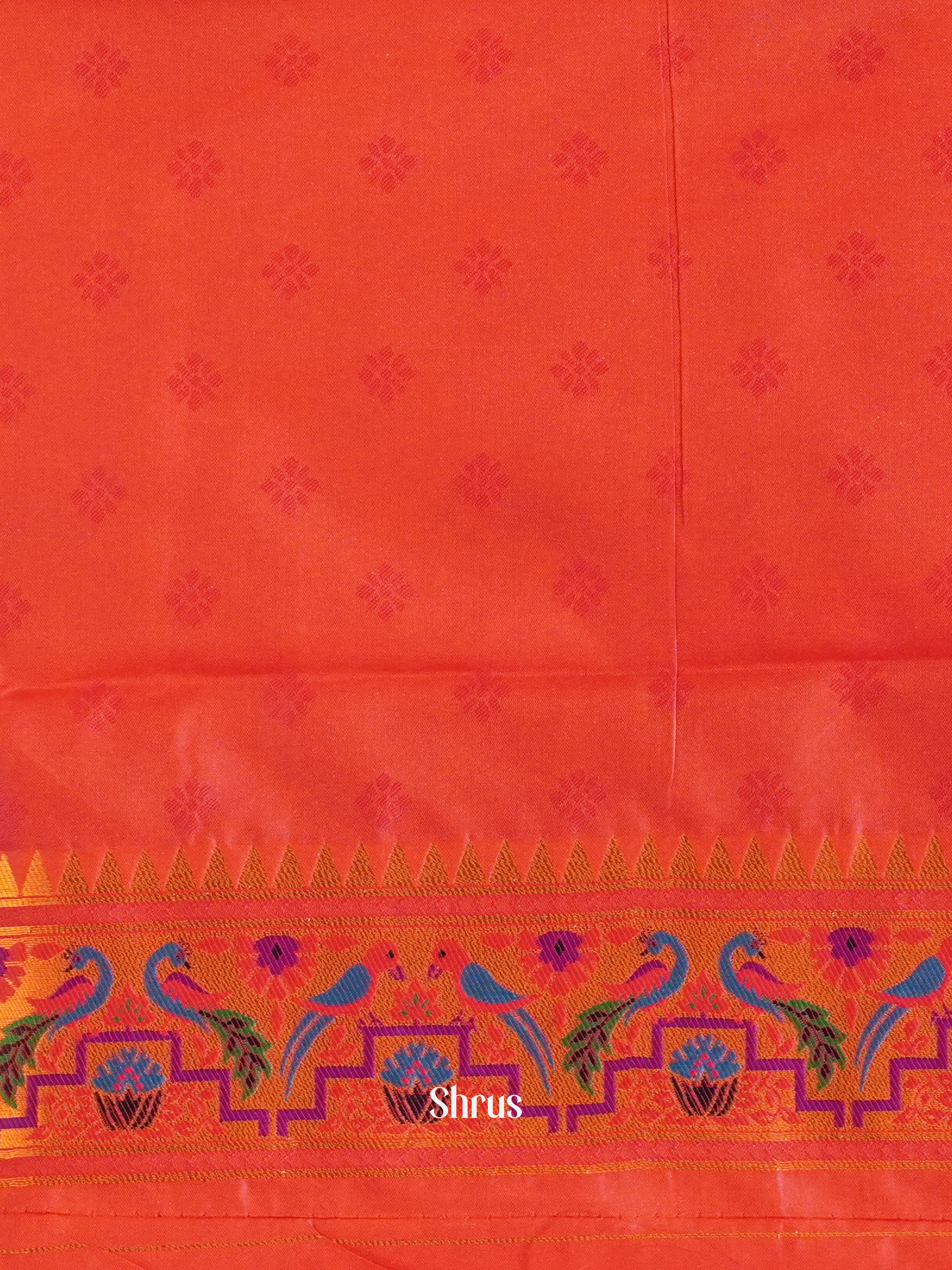 Pink(single tone)-semi paithani saree