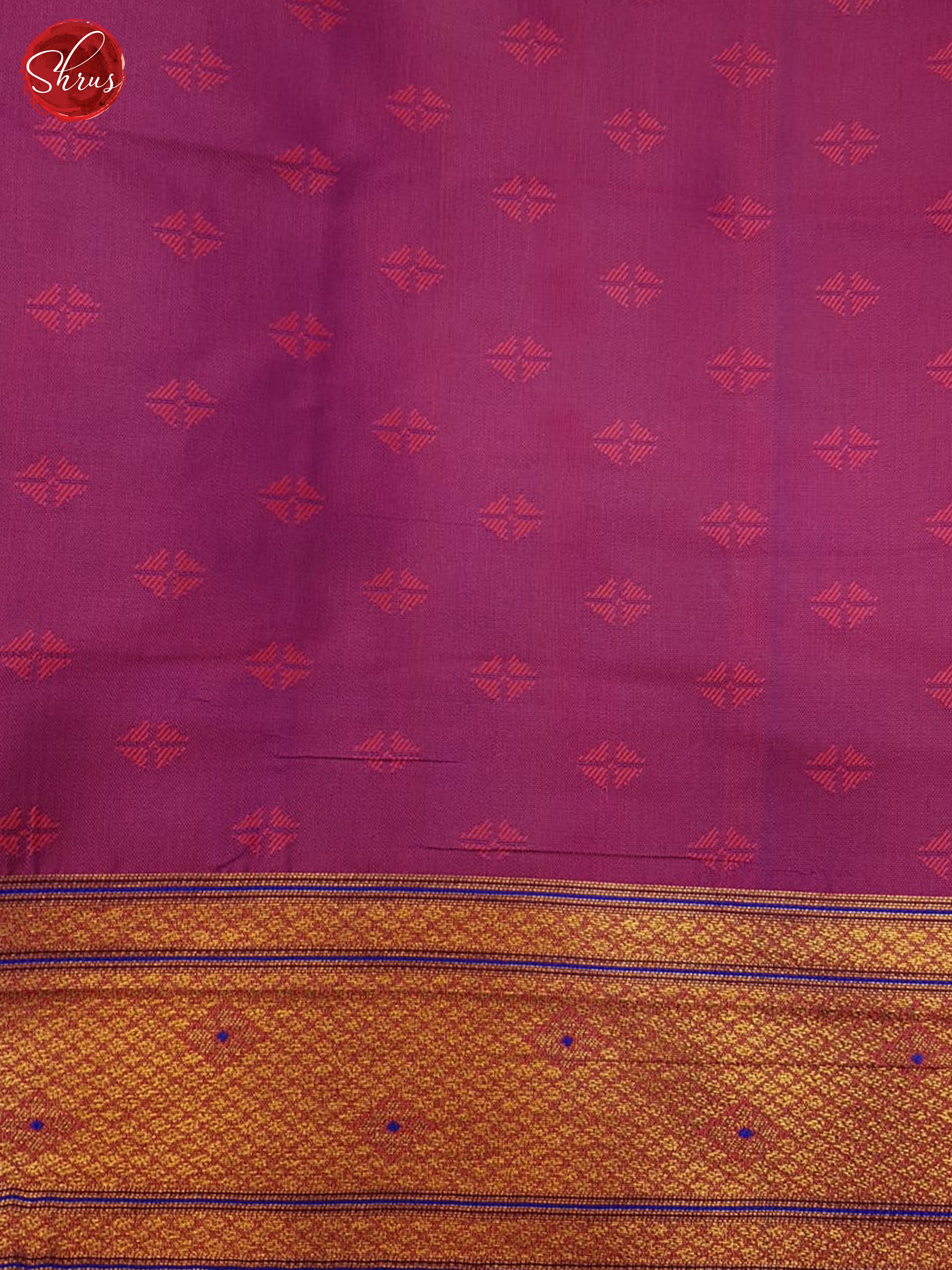 Peacock Blue & Pink -Semi Paithani  Saree - Shop on ShrusEternity.com