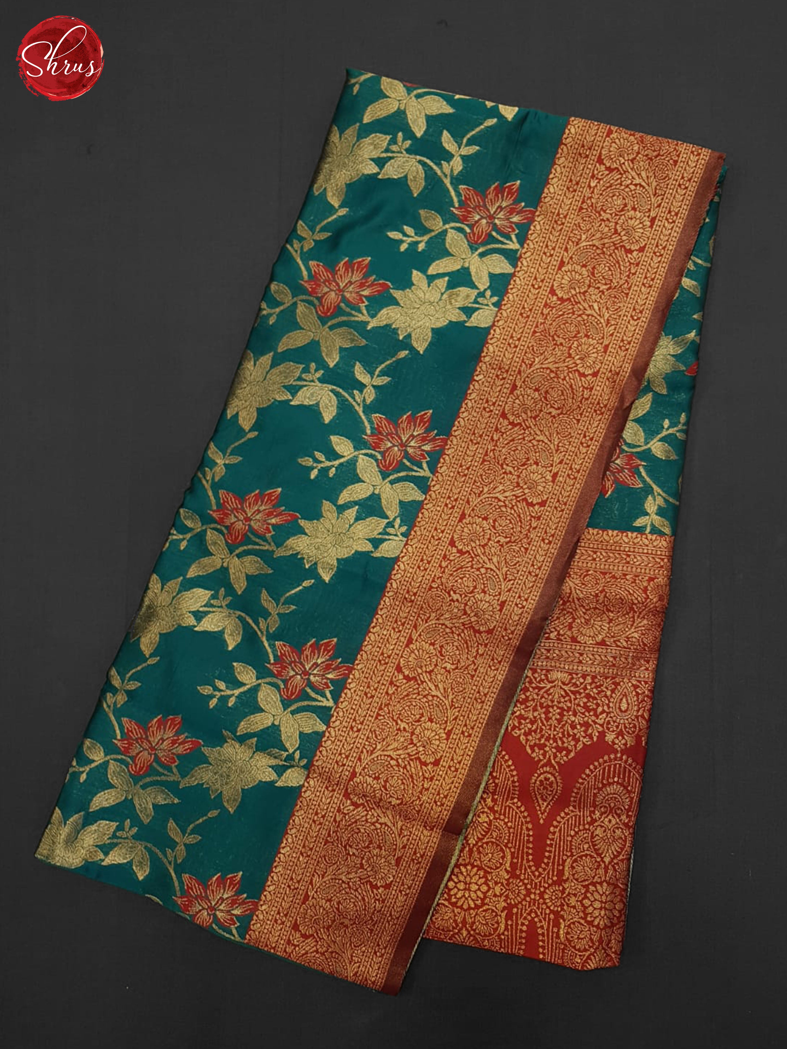 Peacock Neck & Maroon - Semi Softsilk Saree - Shop on ShrusEternity.com