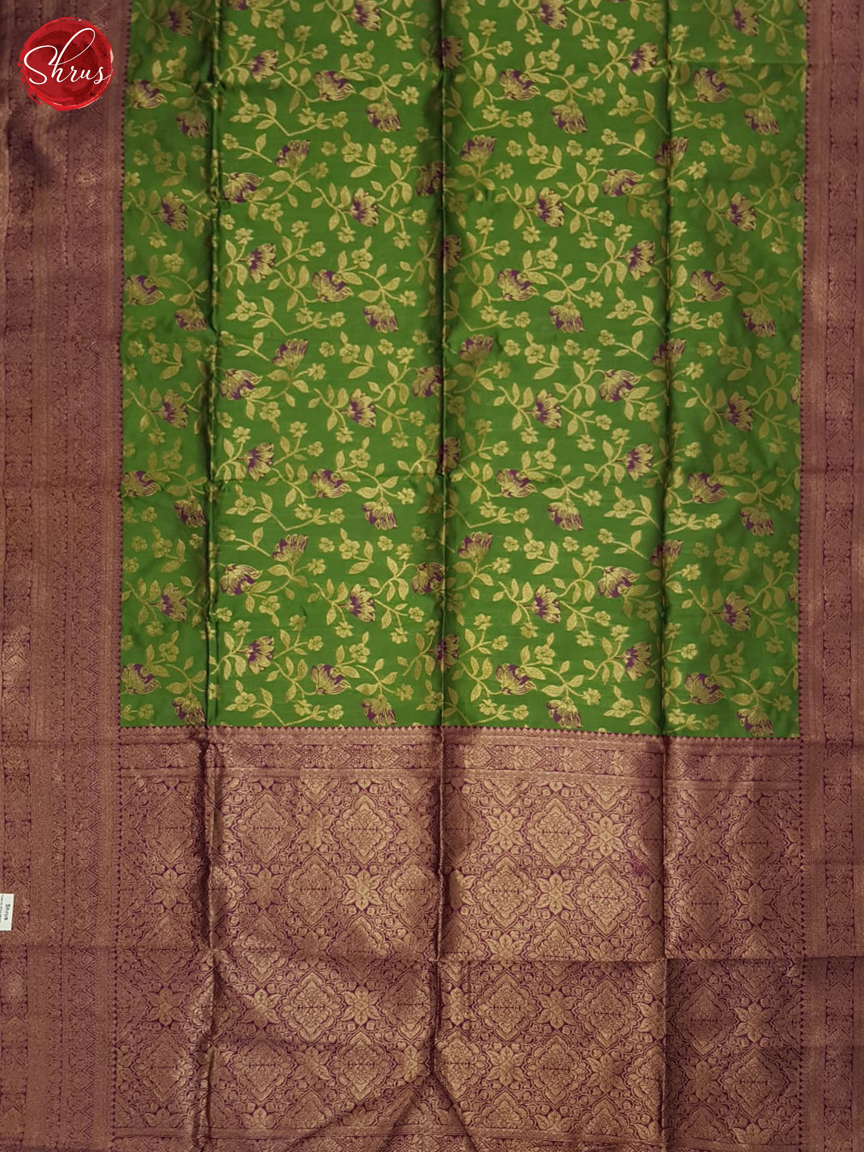 Green & Purple - Semi Softsilk Saree - Shop on ShrusEternity.com