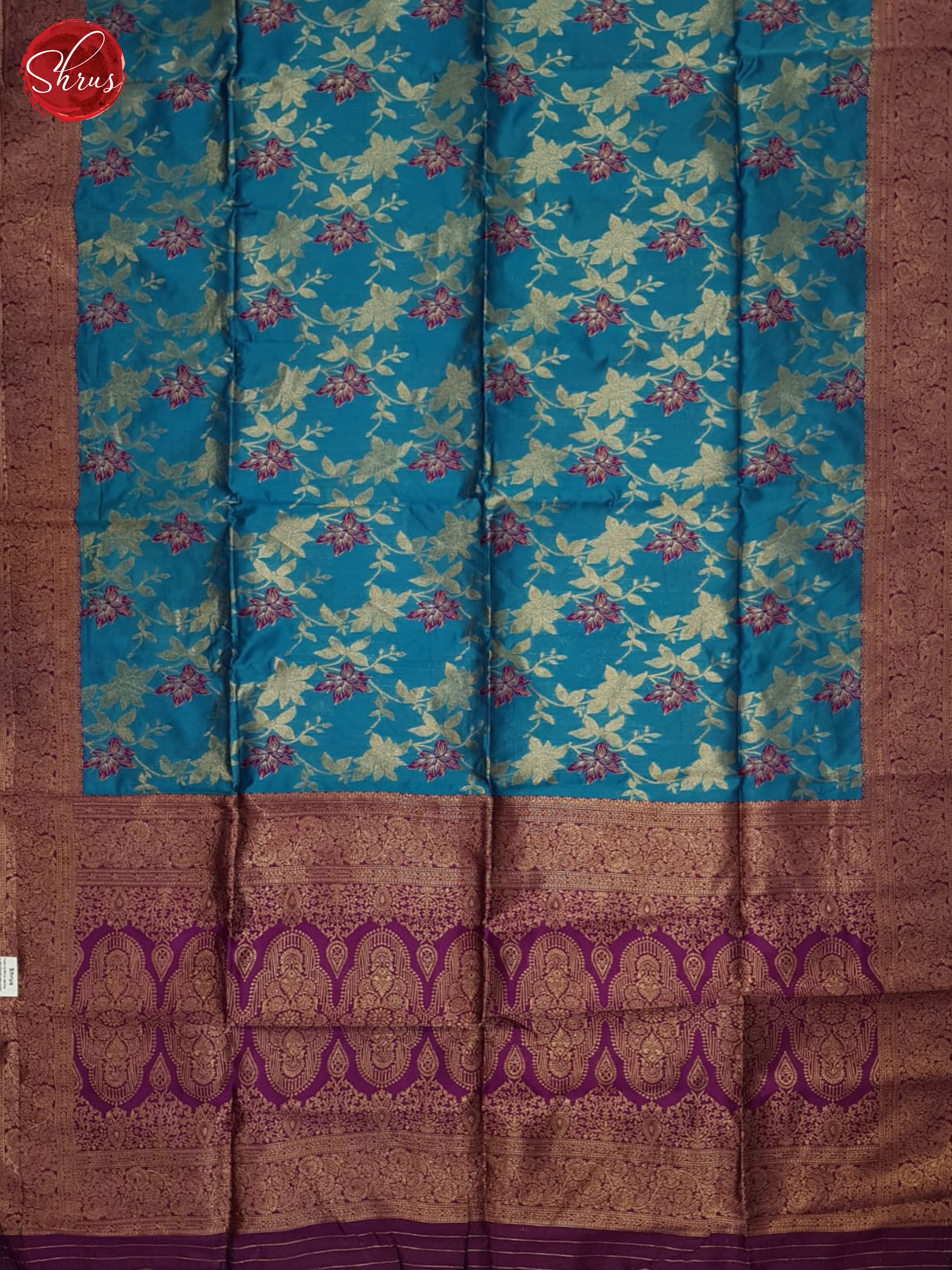 blue & Purple- Semi Softsilk Saree - Shop on ShrusEternity.com