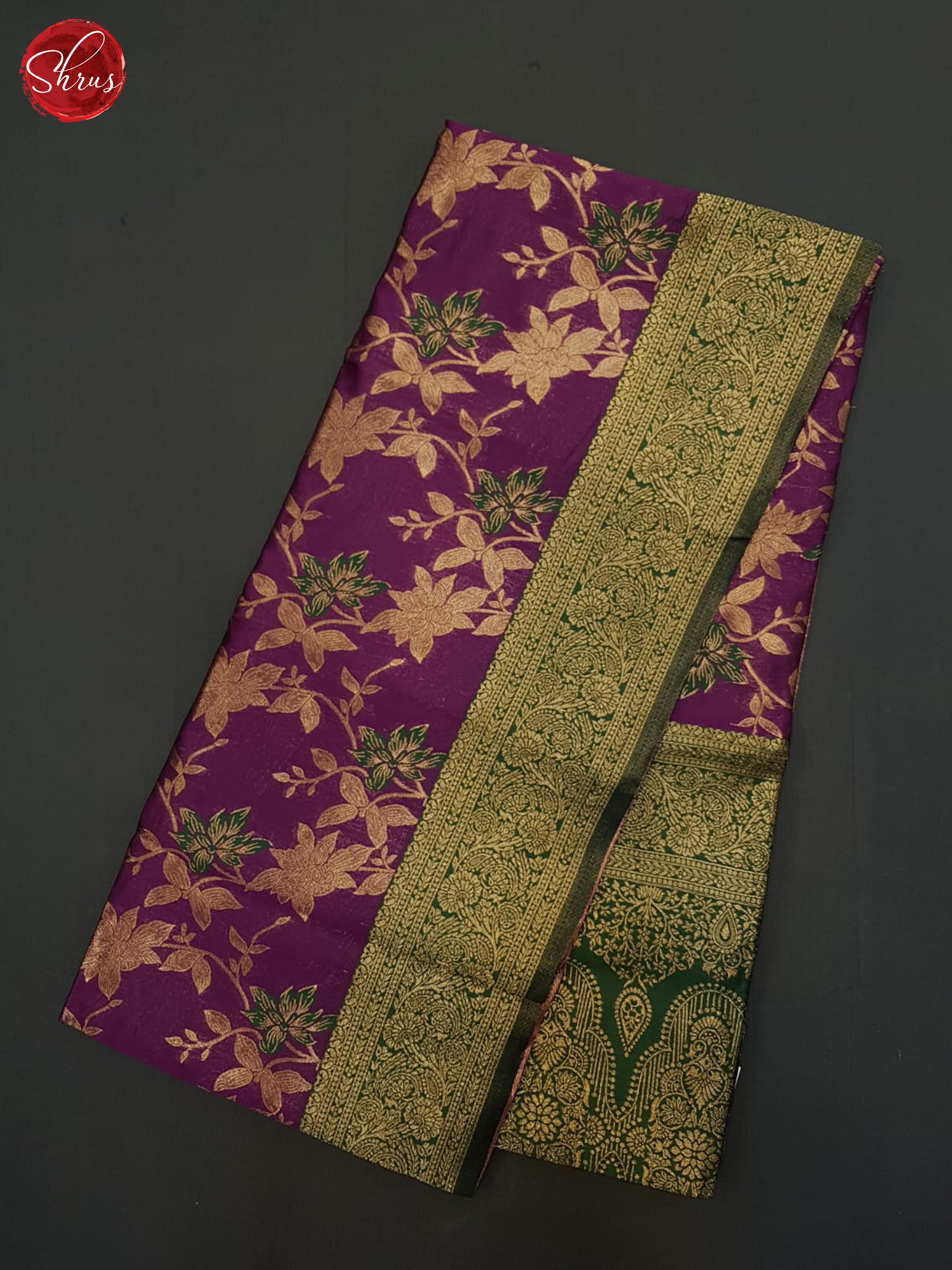 purple & Green - Semi Softsilk Saree - Shop on ShrusEternity.com