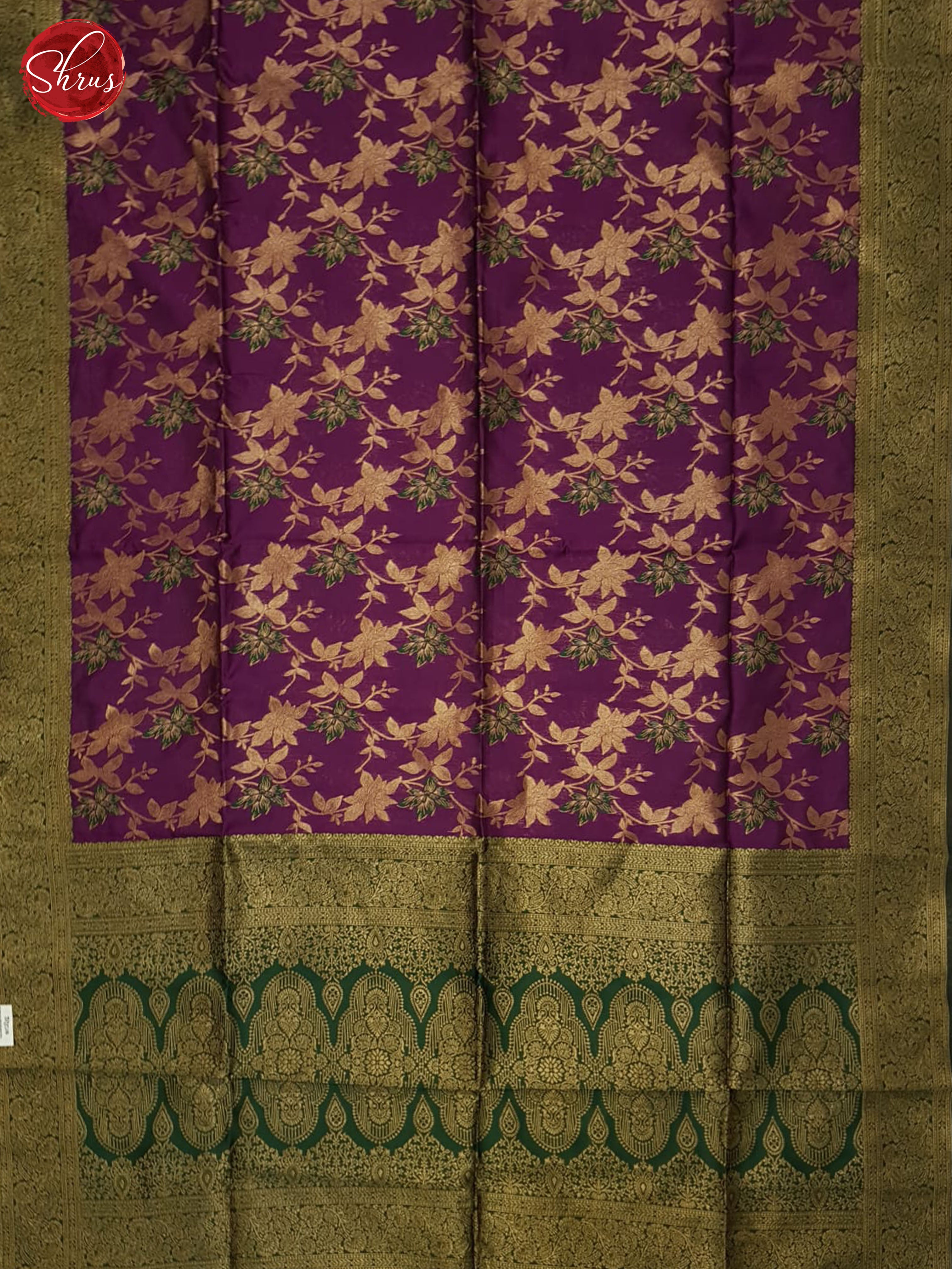 purple & Green - Semi Softsilk Saree - Shop on ShrusEternity.com