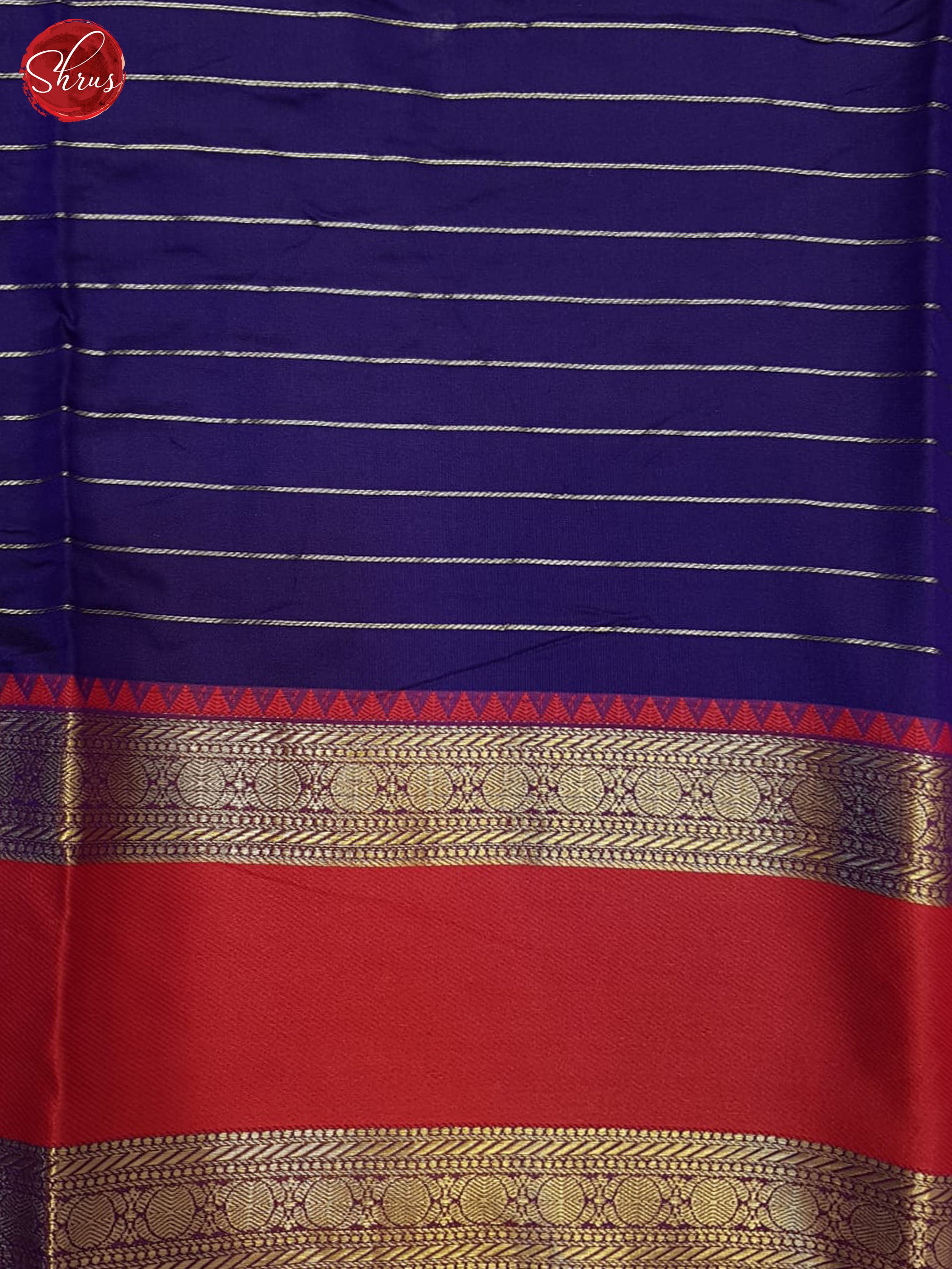 Purple & Red - Semi Dupion Saree - Shop on ShrusEternity.com