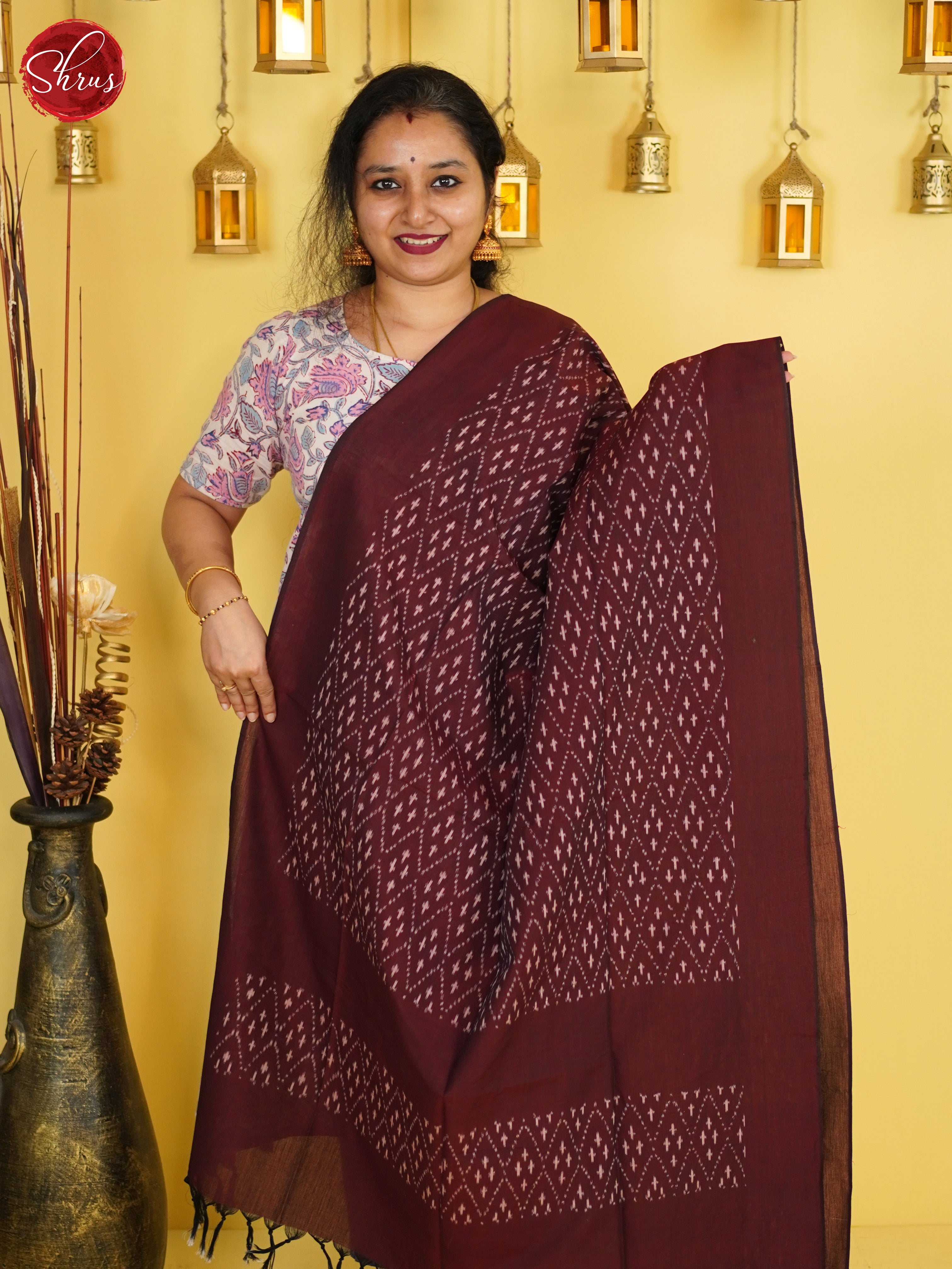 Maroon - Dupatta - Shop on ShrusEternity.com