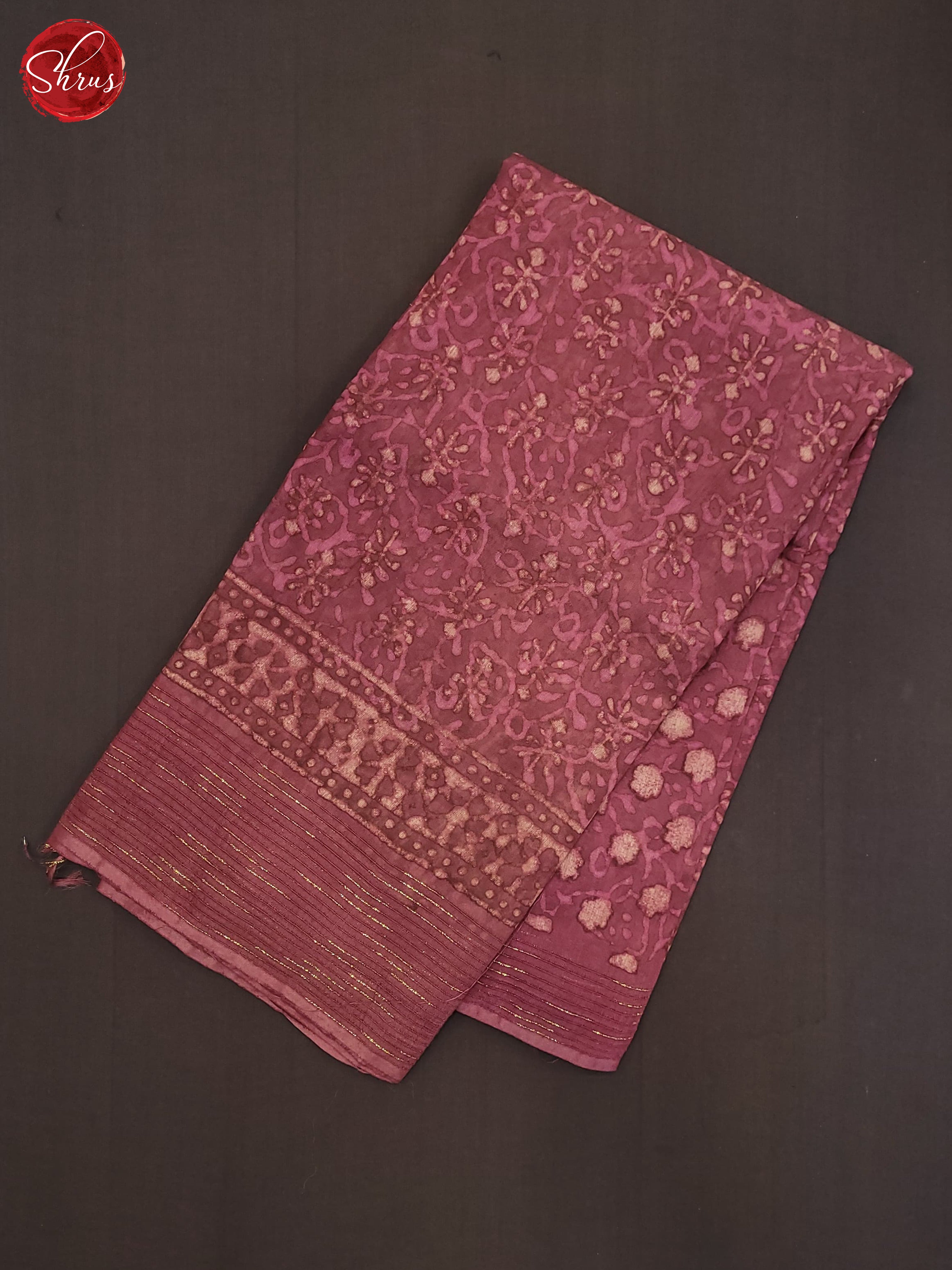 Pink(Single Tone) - Chanderi Saree - Shop on ShrusEternity.com