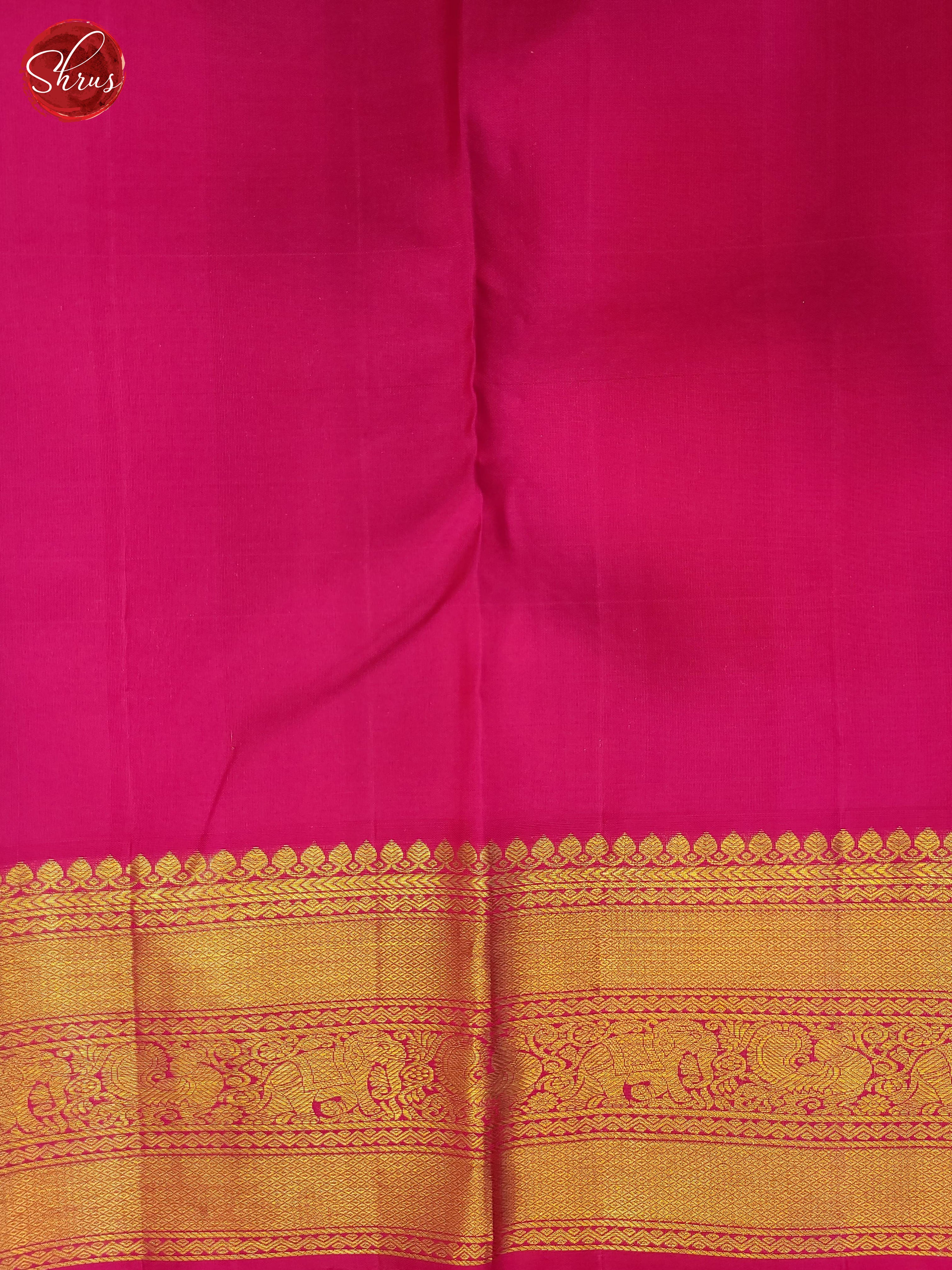 Green and pink-Kanchipuram Silk saree - Shop on ShrusEternity.com