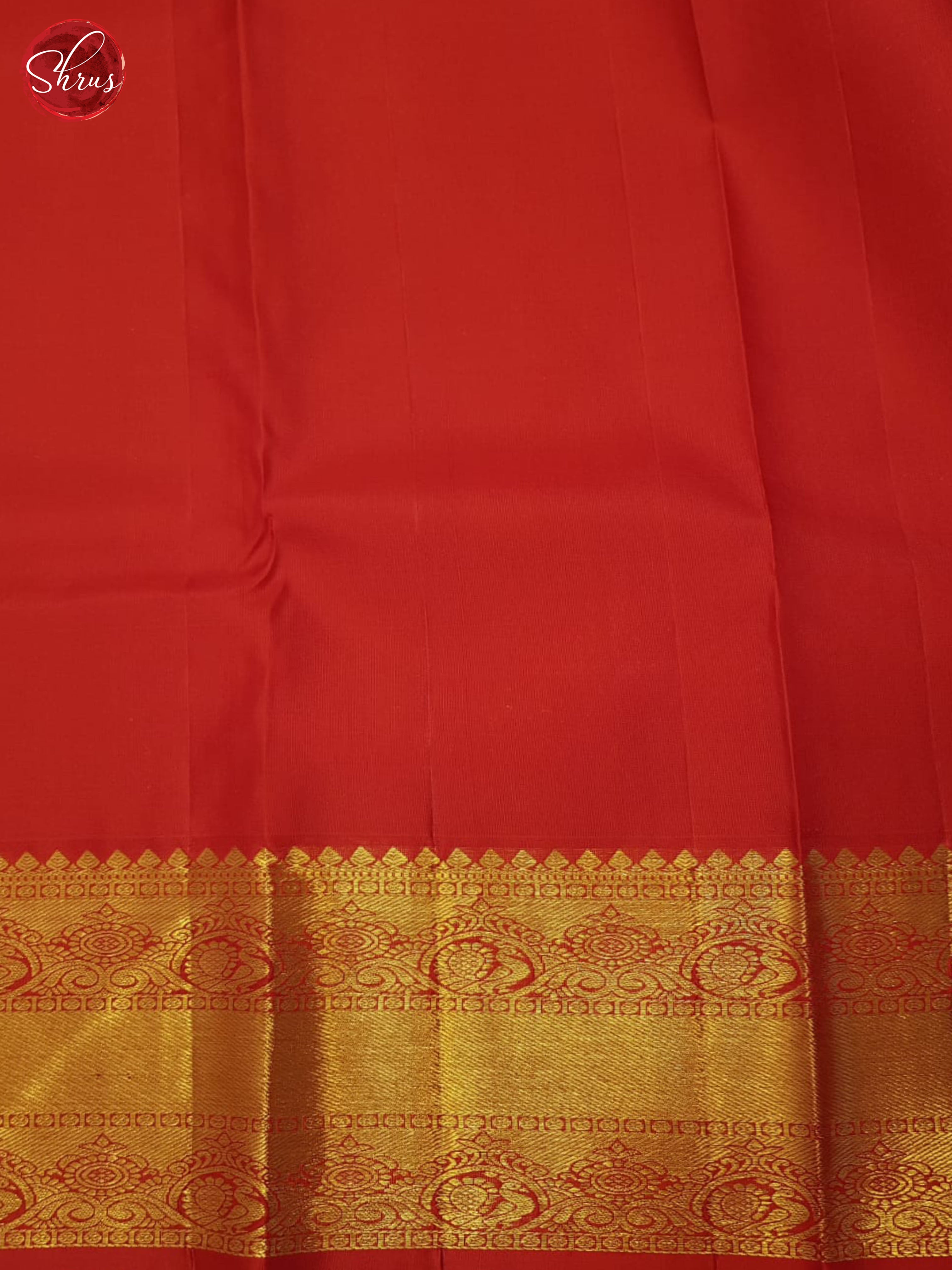 Beige And Red-Kanchipuram silk Saree - Shop on ShrusEternity.com