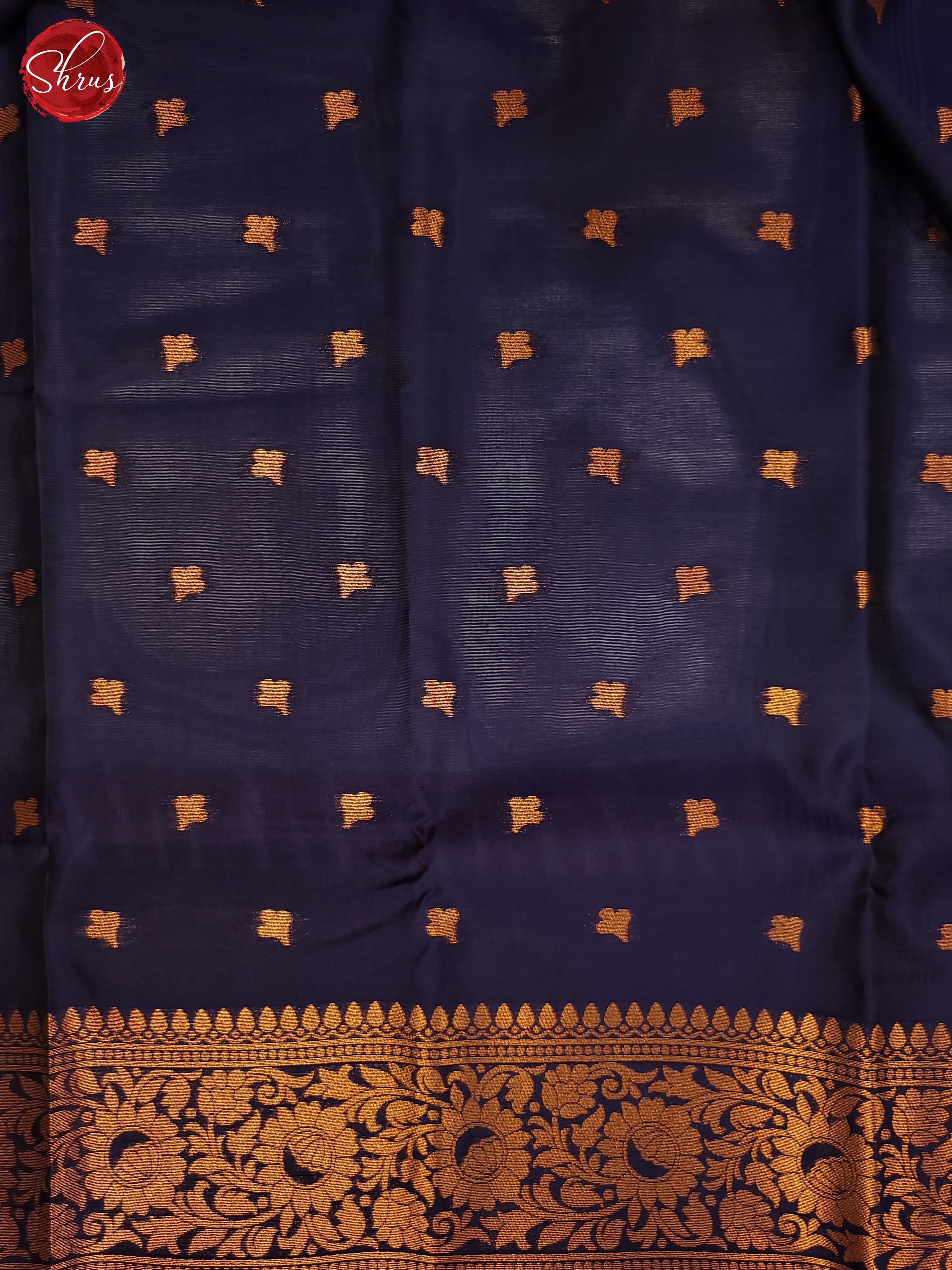 Pink and Navy blue- Semi Soft Silk Saree - Shop on ShrusEternity.com