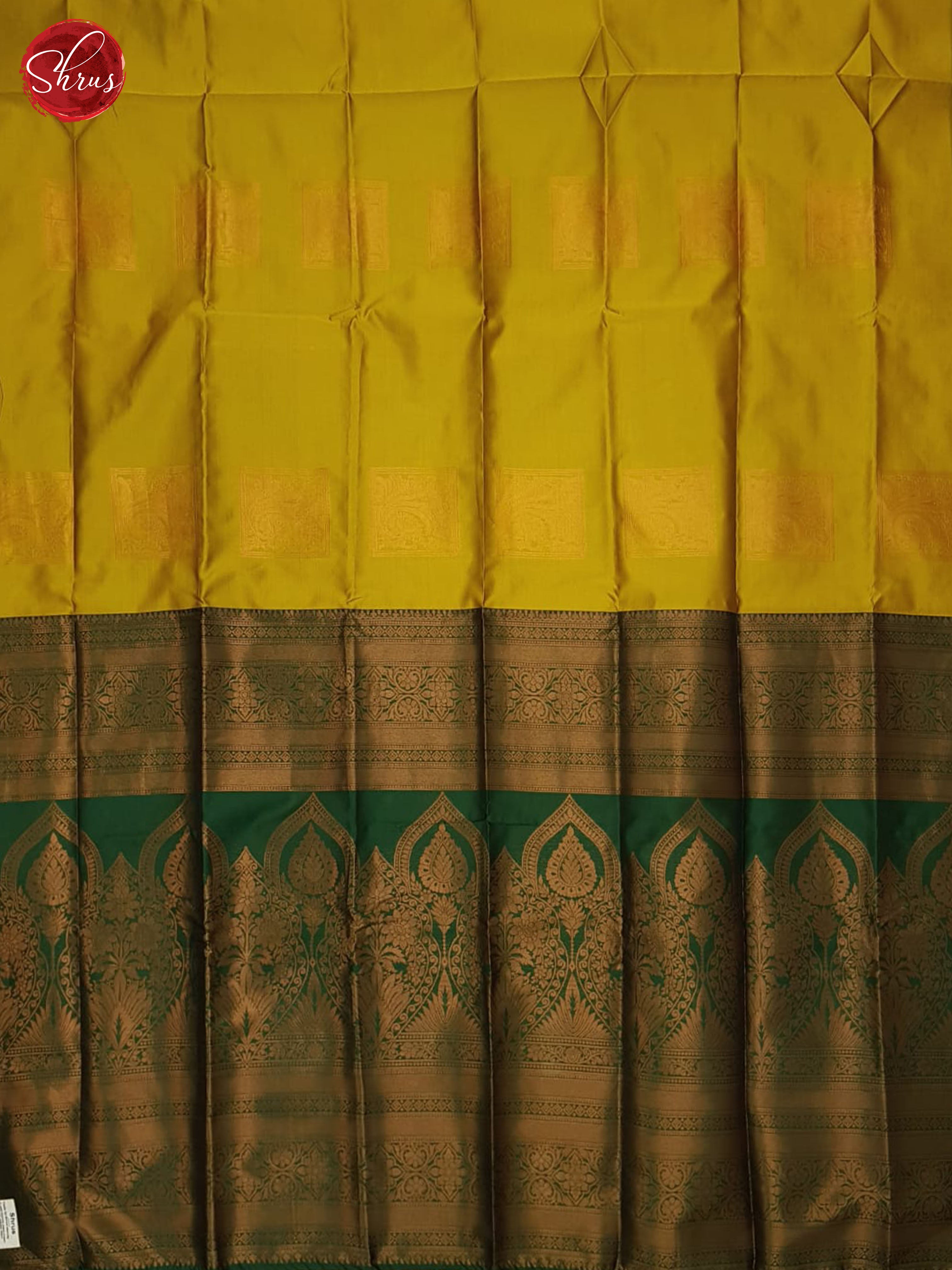 Mustard And Green-semi soft silk saree - Shop on ShrusEternity.com