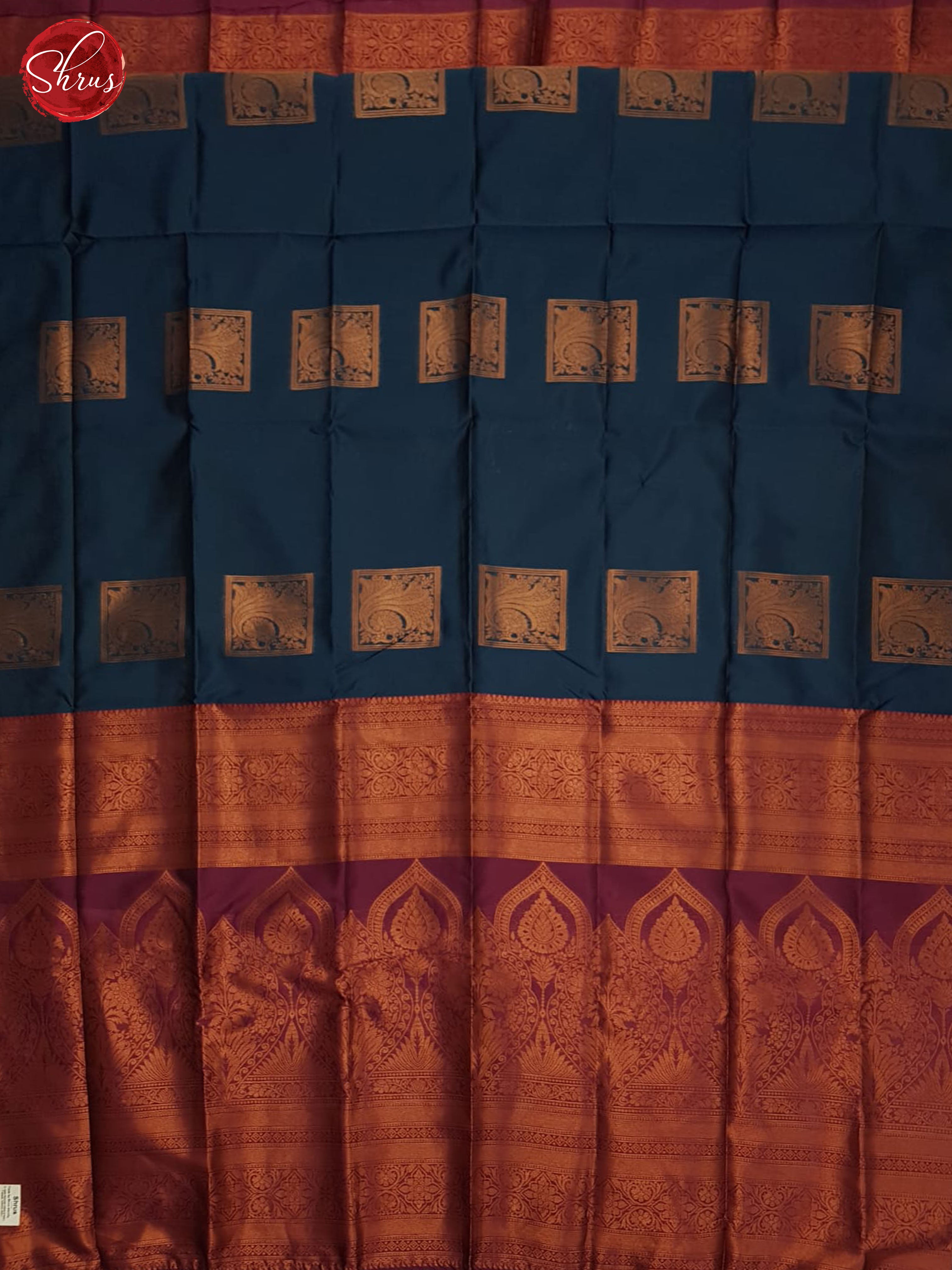 Blue And Purple-Semi soft silk saree - Shop on ShrusEternity.com