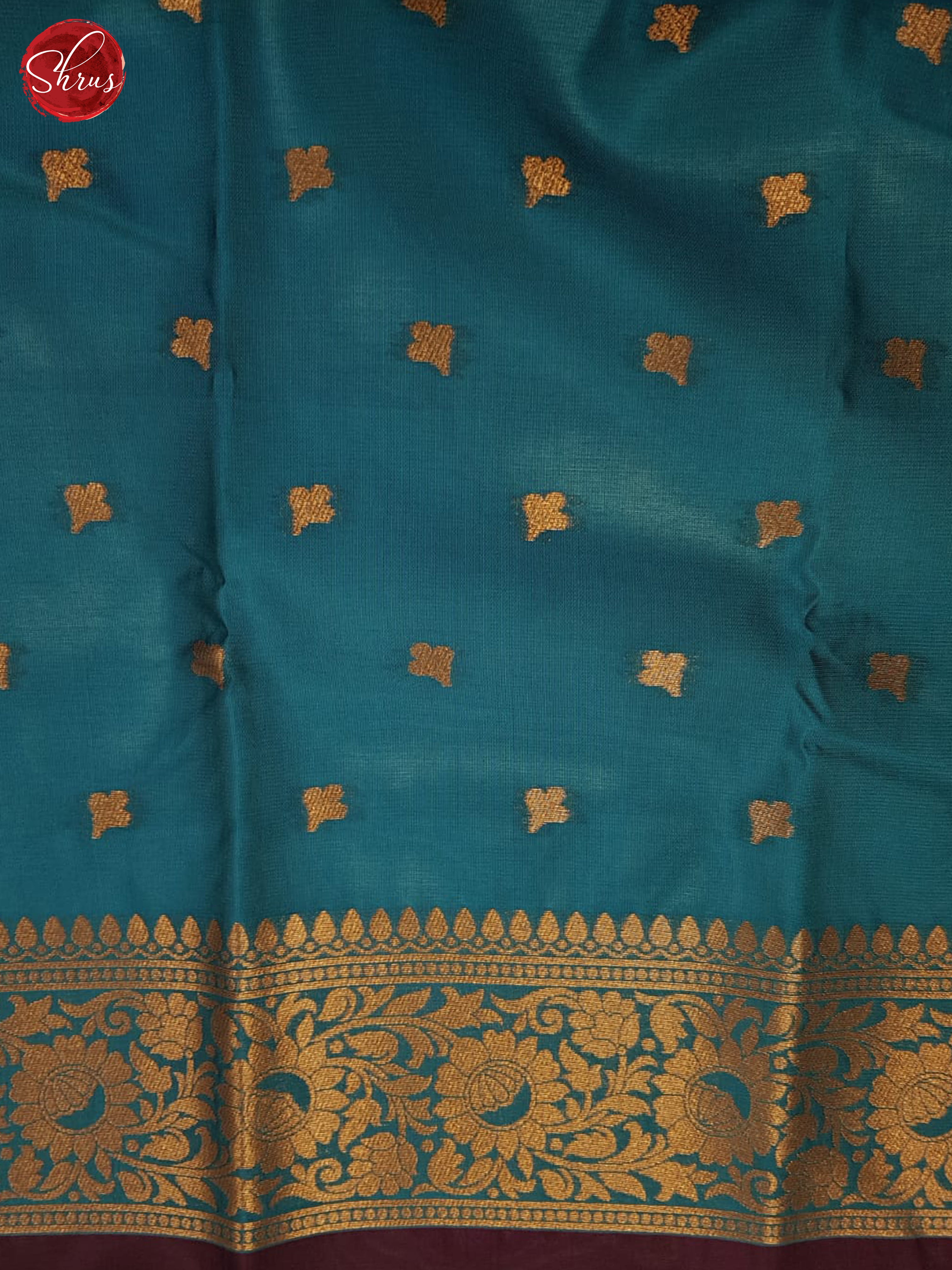 Wine And Blue- Semi Soft silk saree - Shop on ShrusEternity.com