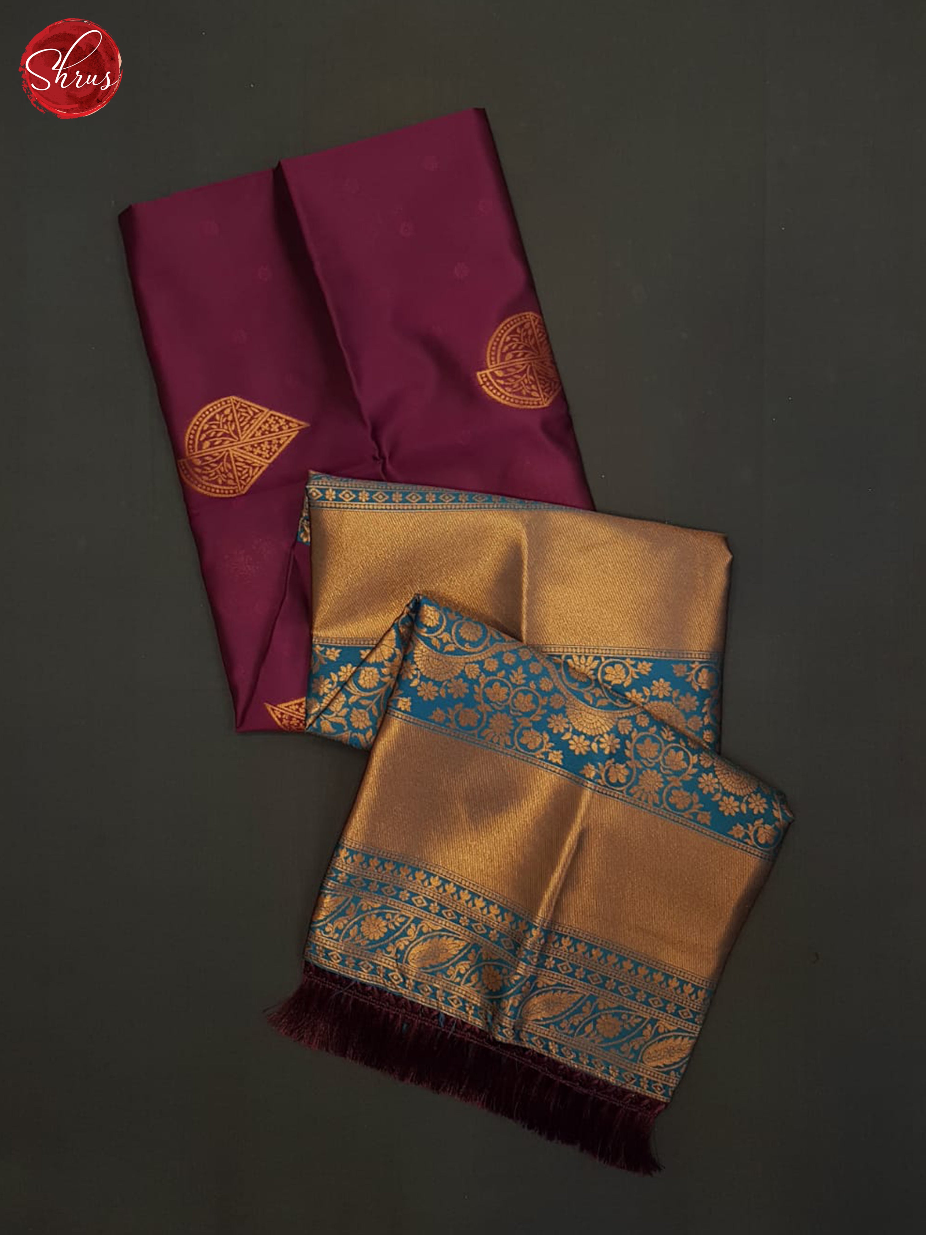 Majenta Pink And Blue- Semi Soft Silk Saree - Shop on ShrusEternity.com