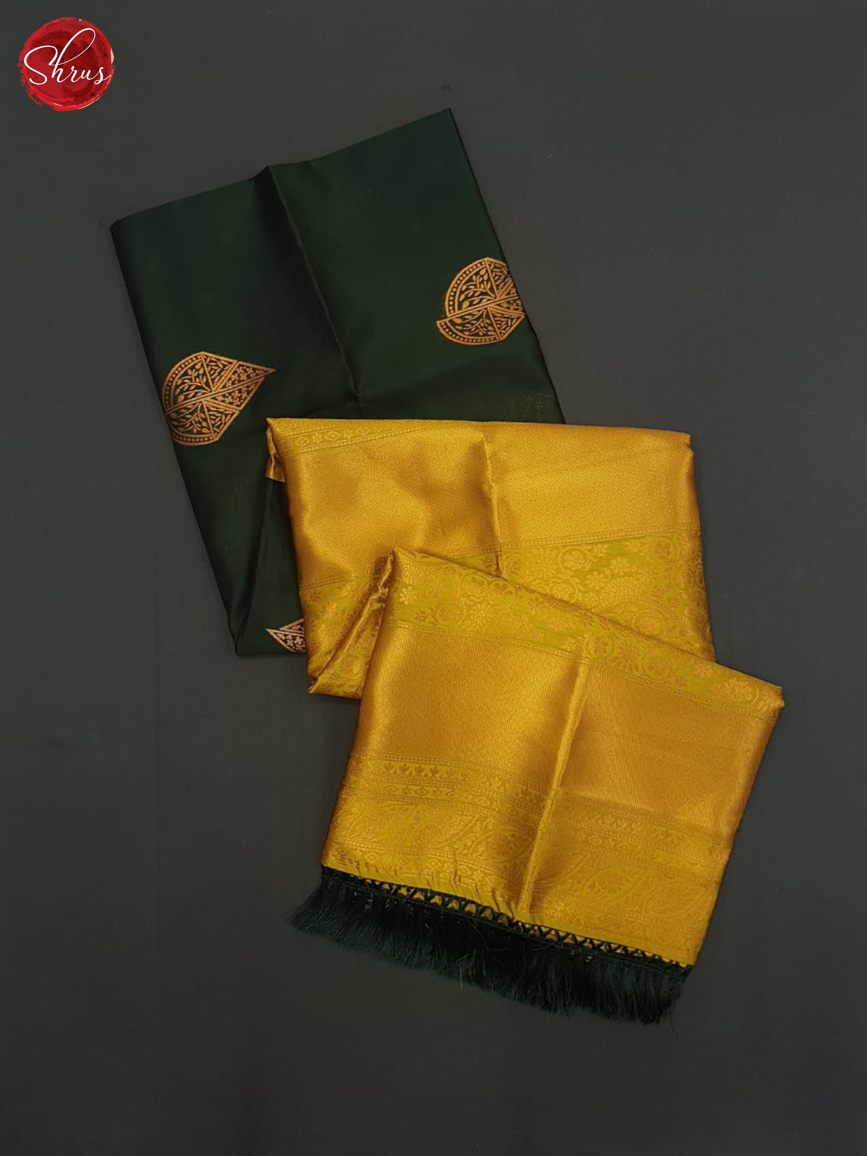 Green And Mustard-Semi Soft silk saree - Shop on ShrusEternity.com