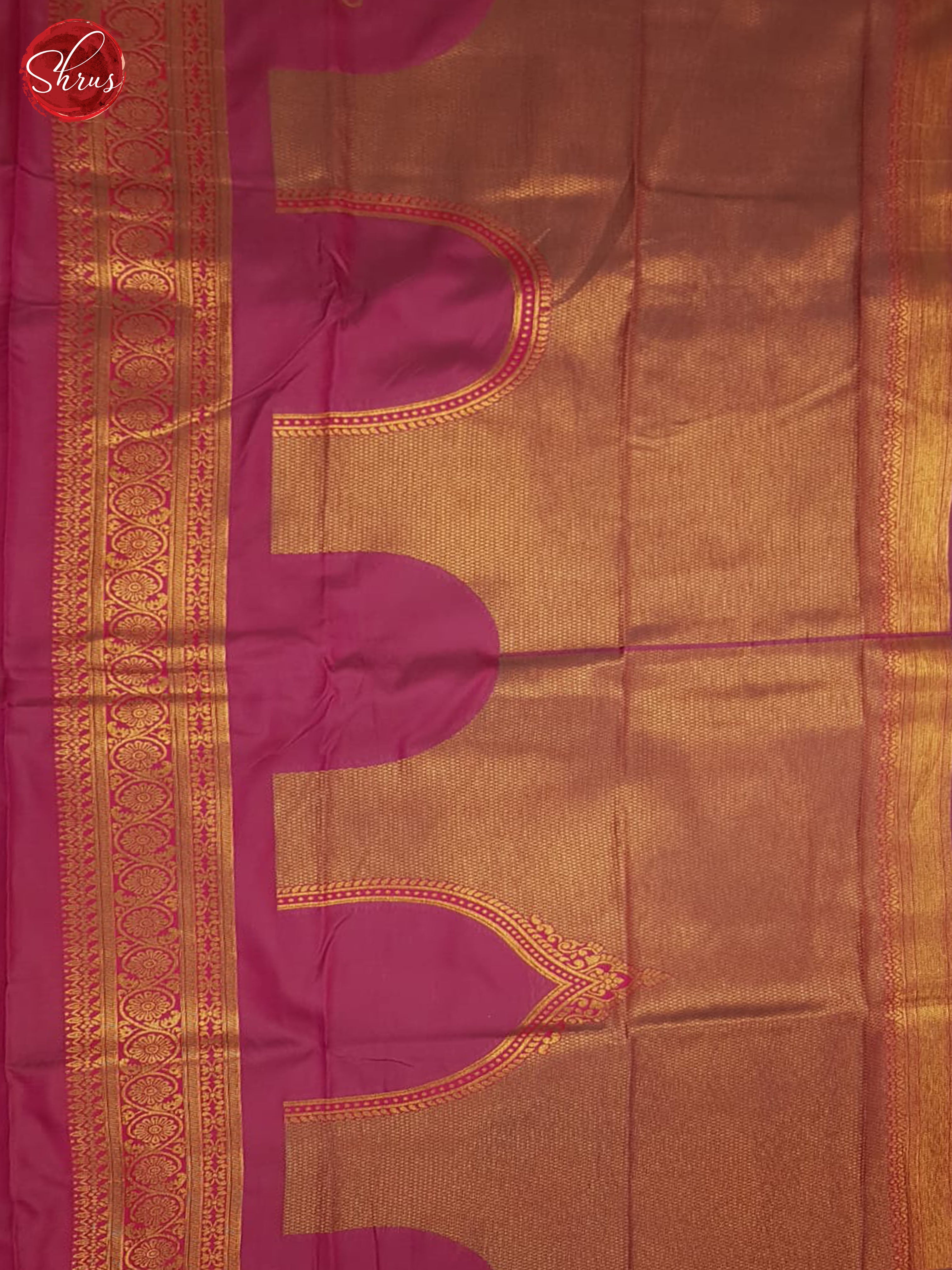 Blue And Pink-Semi Kanchipuram saree - Shop on ShrusEternity.com
