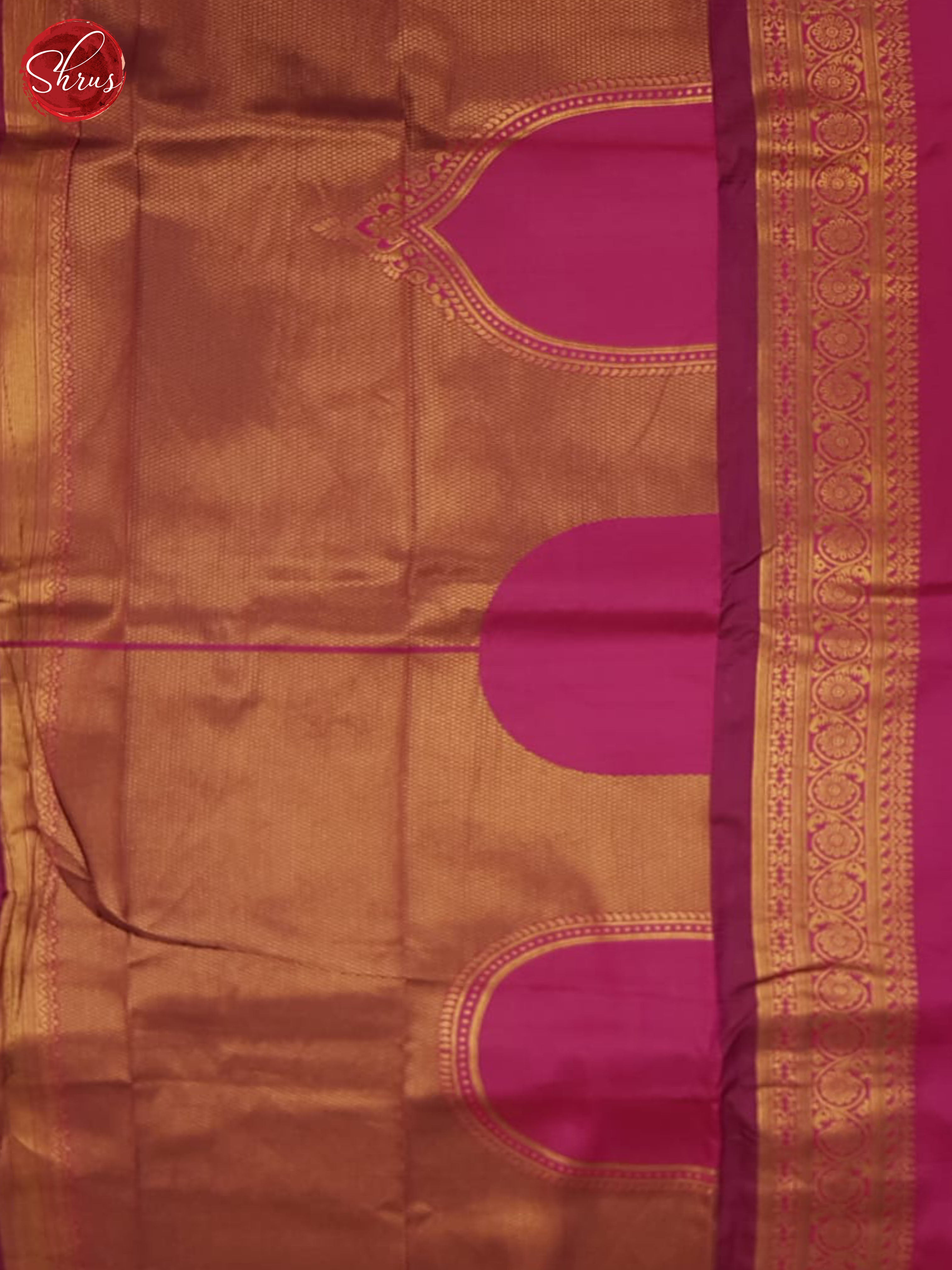 Green And Pink-Semi Kanchipuram Saree - Shop on ShrusEternity.com