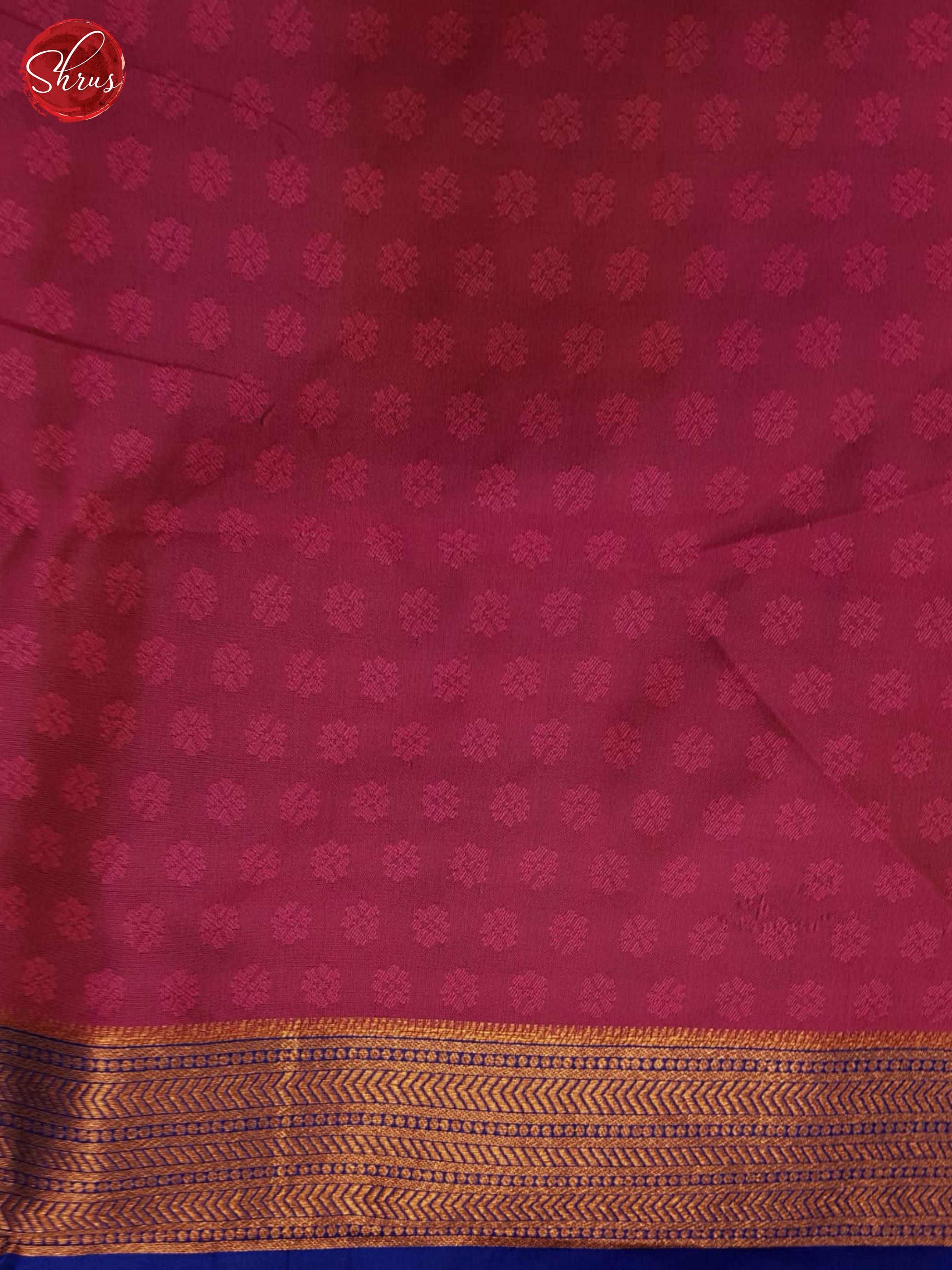 Blue And Pink-Semi Kanchipuram saree - Shop on ShrusEternity.com