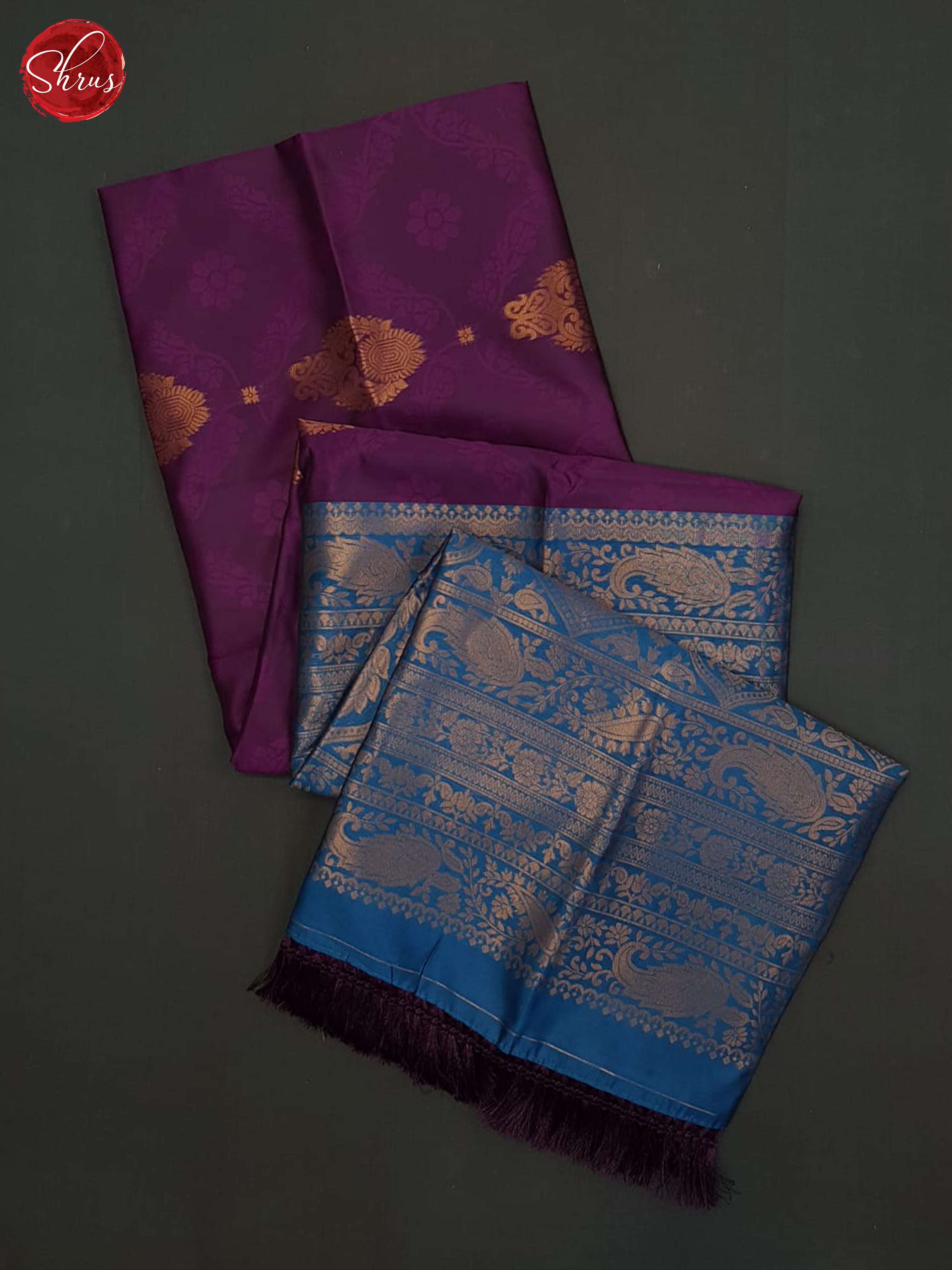 Purple And Blue- Semi Soft Silk Saree - Shop on ShrusEternity.com