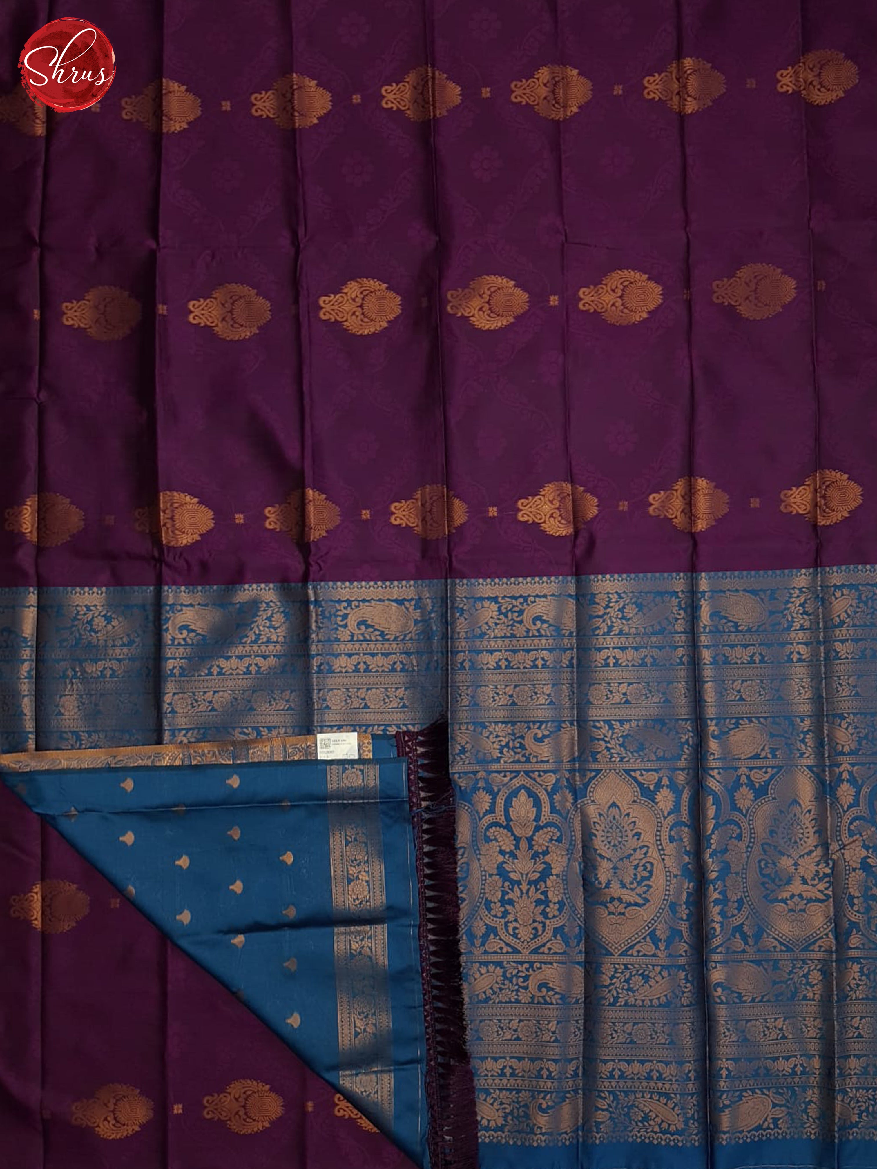 Purple And Blue- Semi Soft Silk Saree - Shop on ShrusEternity.com