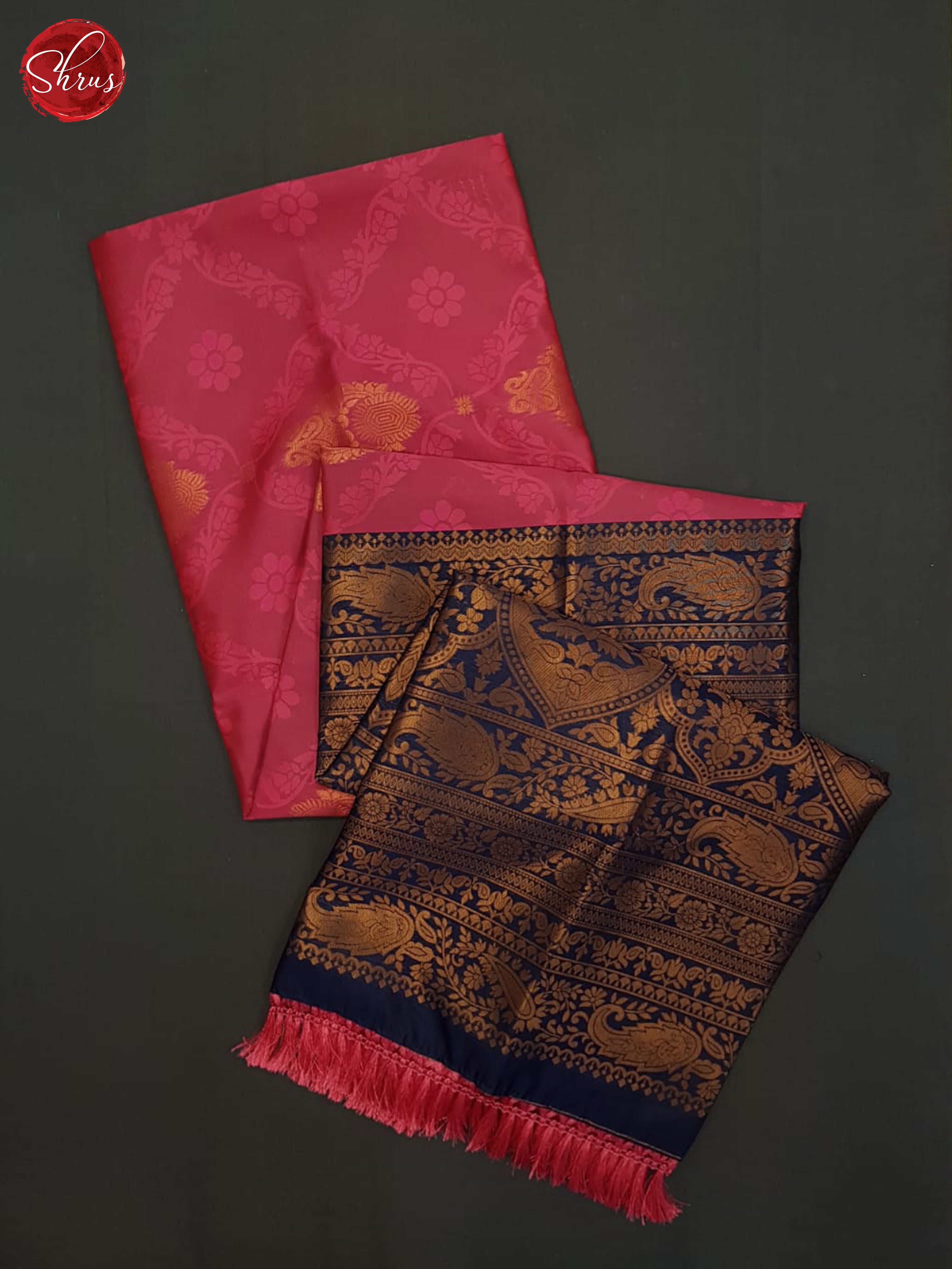 Pink And Blue-Semi Soft silk saree - Shop on ShrusEternity.com