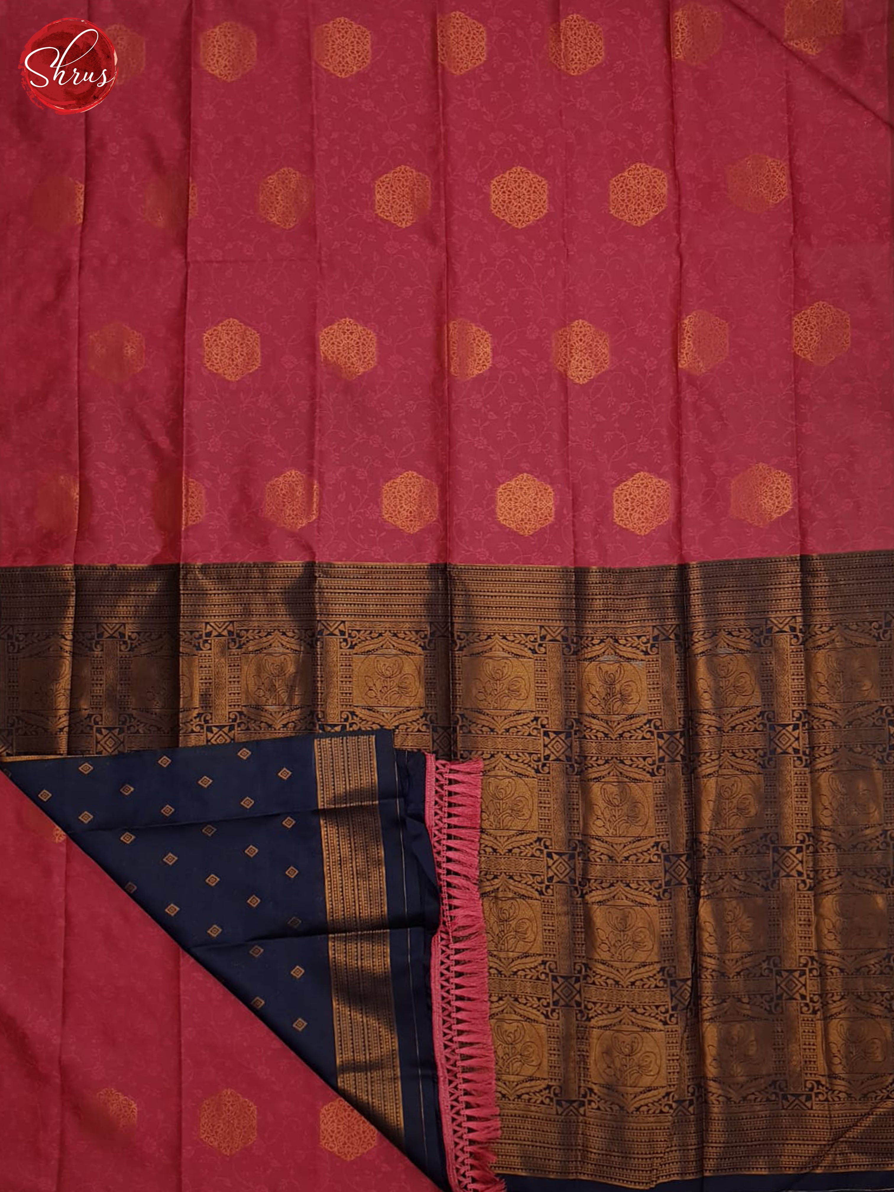 Pink And Blue-semi soft silk saree - Shop on ShrusEternity.com