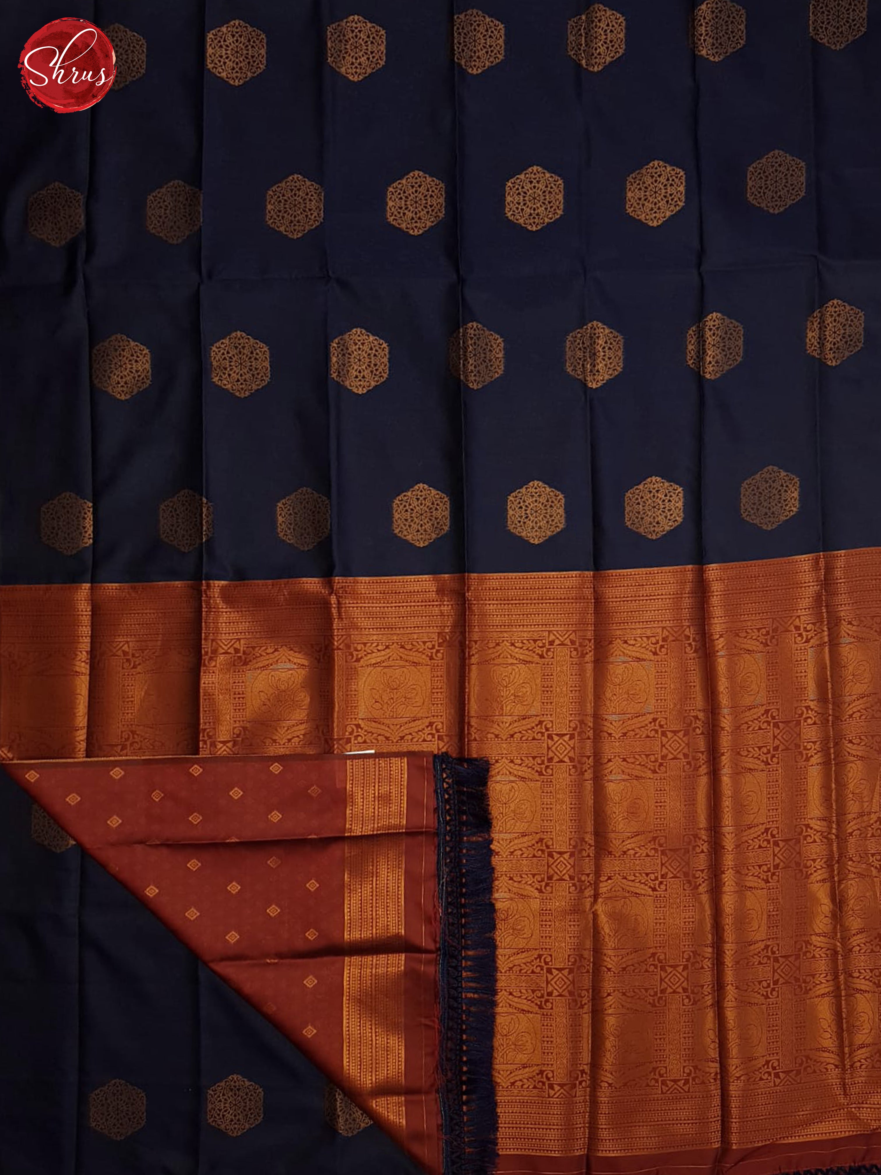 Blue And Araku Maroon-Semi Soft silk saree - Shop on ShrusEternity.com