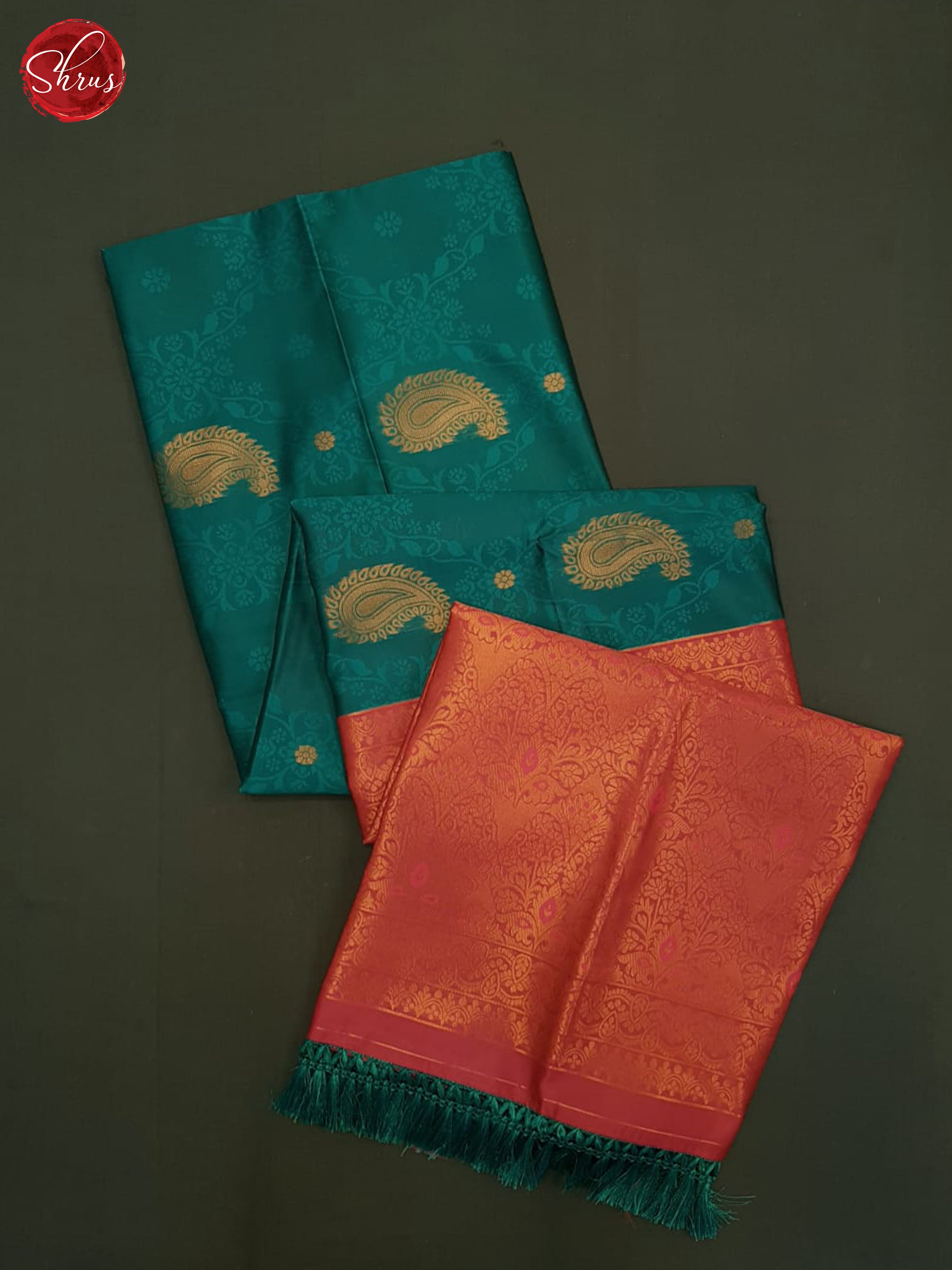 Green And Pink- Semi Soft Silk Saree - Shop on ShrusEternity.com