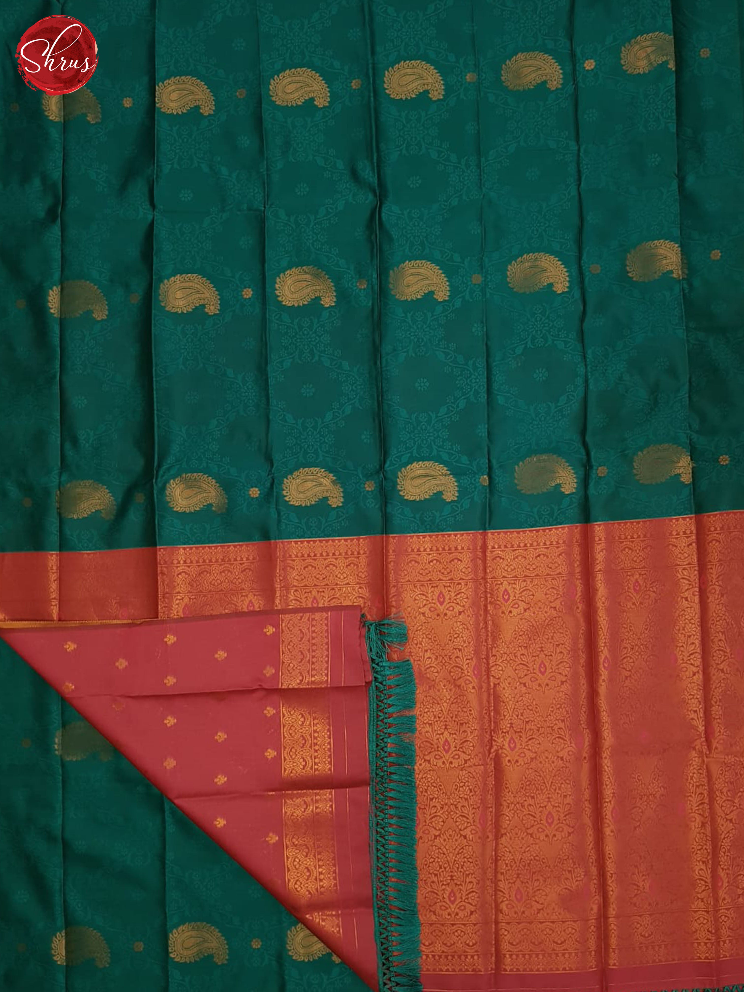 Green And Pink- Semi Soft Silk Saree - Shop on ShrusEternity.com