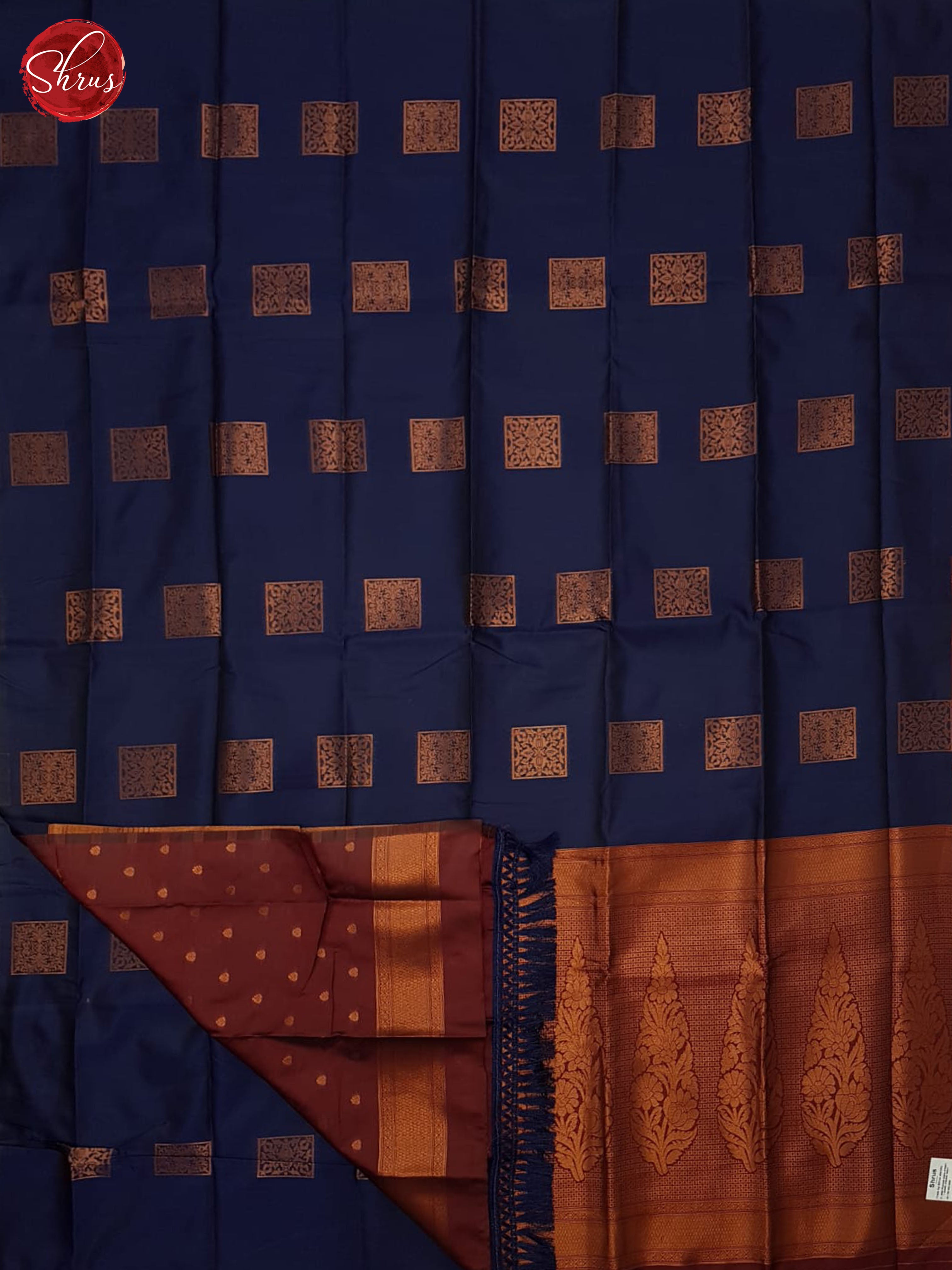 Blue And Araku Maroon- Semi soft silk saree - Shop on ShrusEternity.com