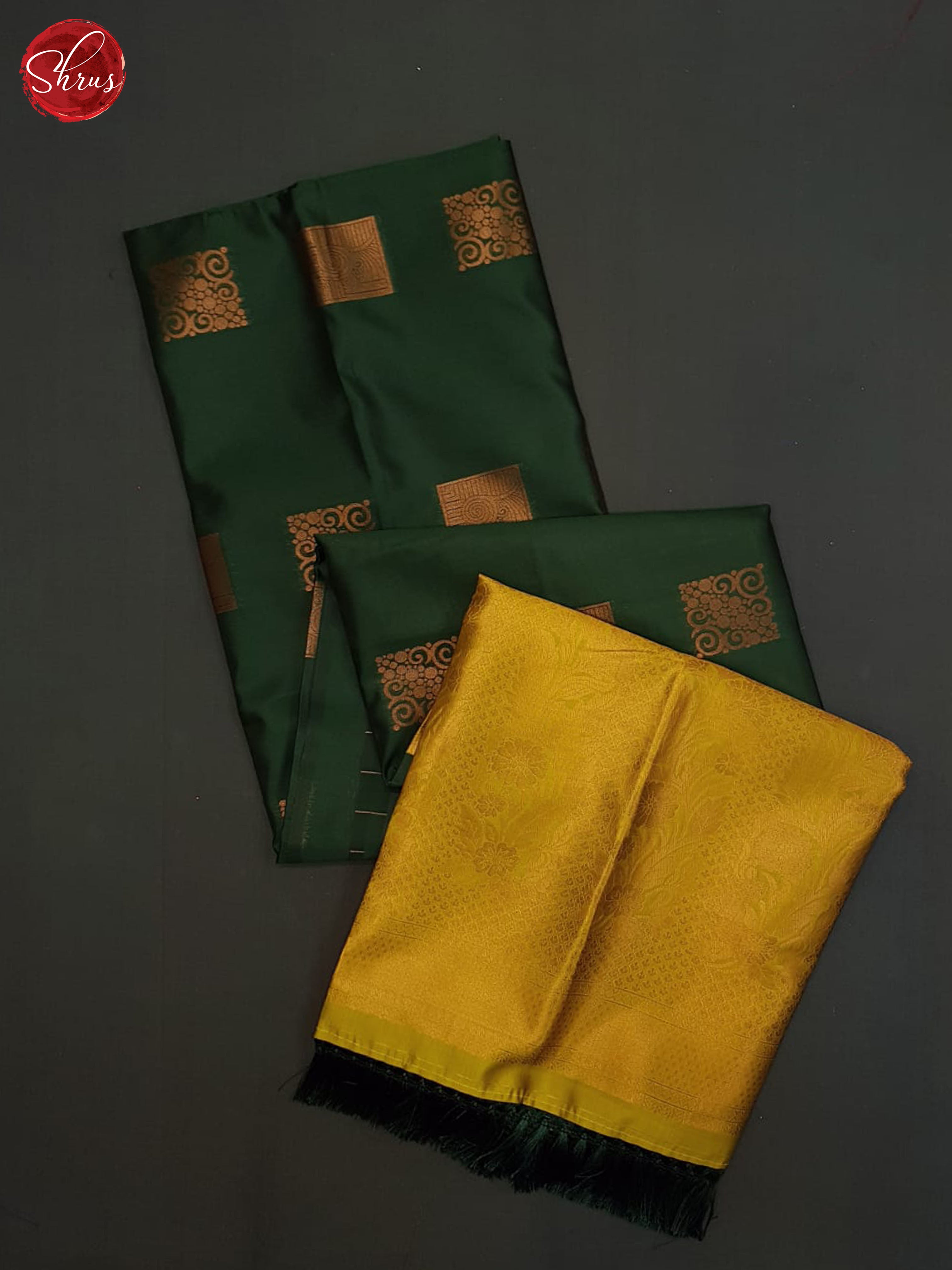 Green And Mustard-Semi Soft Silk Saree - Shop on ShrusEternity.com