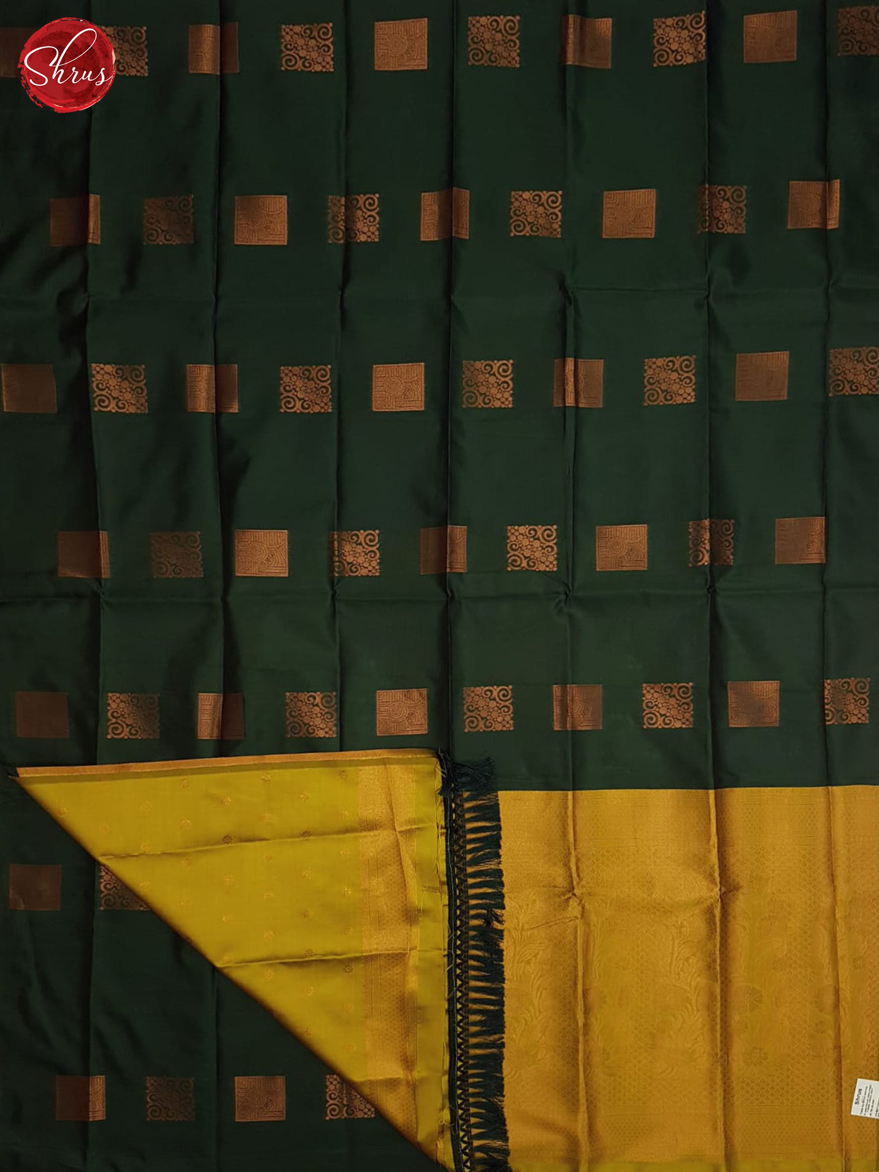 Green And Mustard-Semi Soft Silk Saree - Shop on ShrusEternity.com