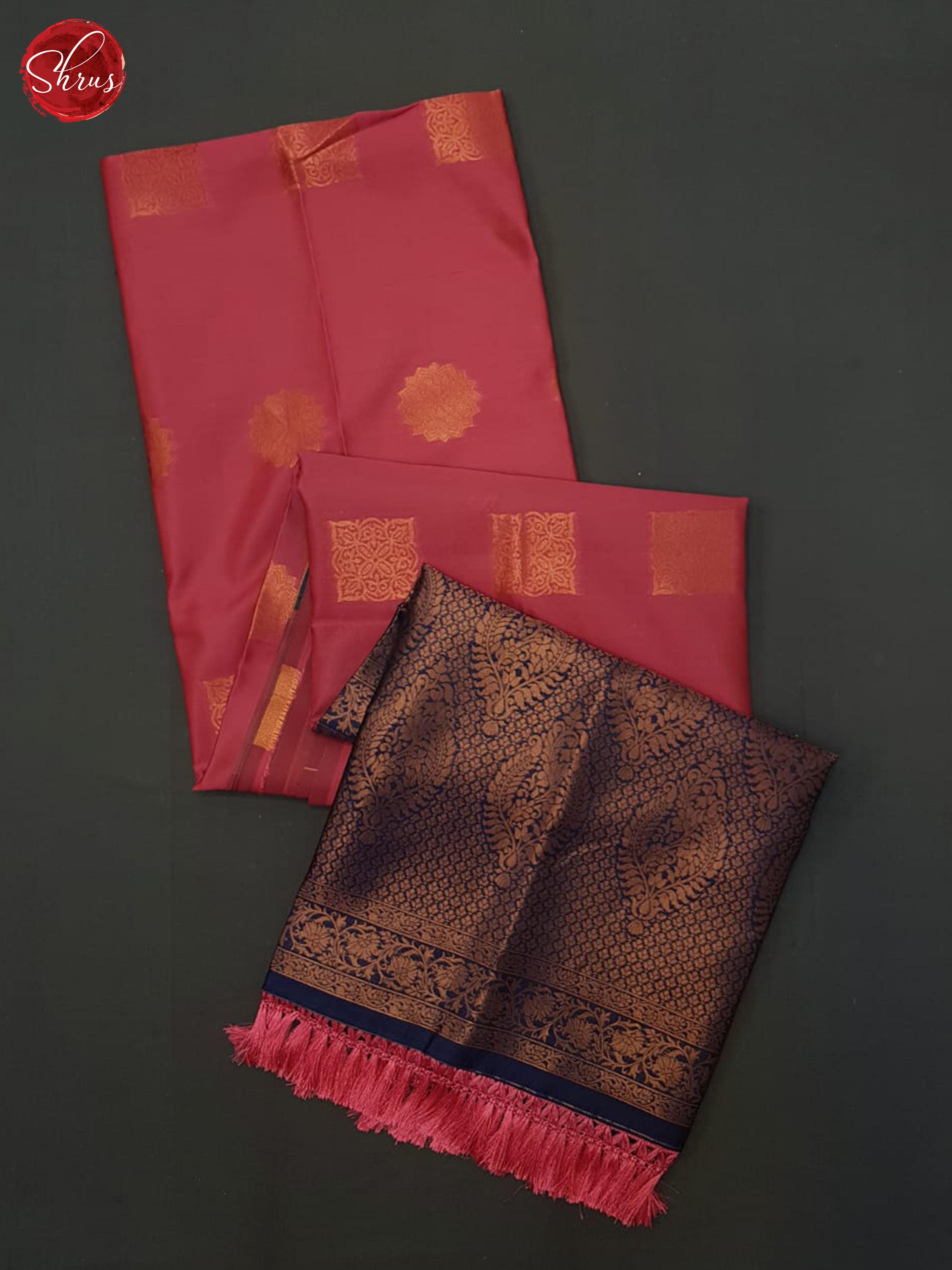 Pink And Blue- Semi soft silk saree - Shop on ShrusEternity.com