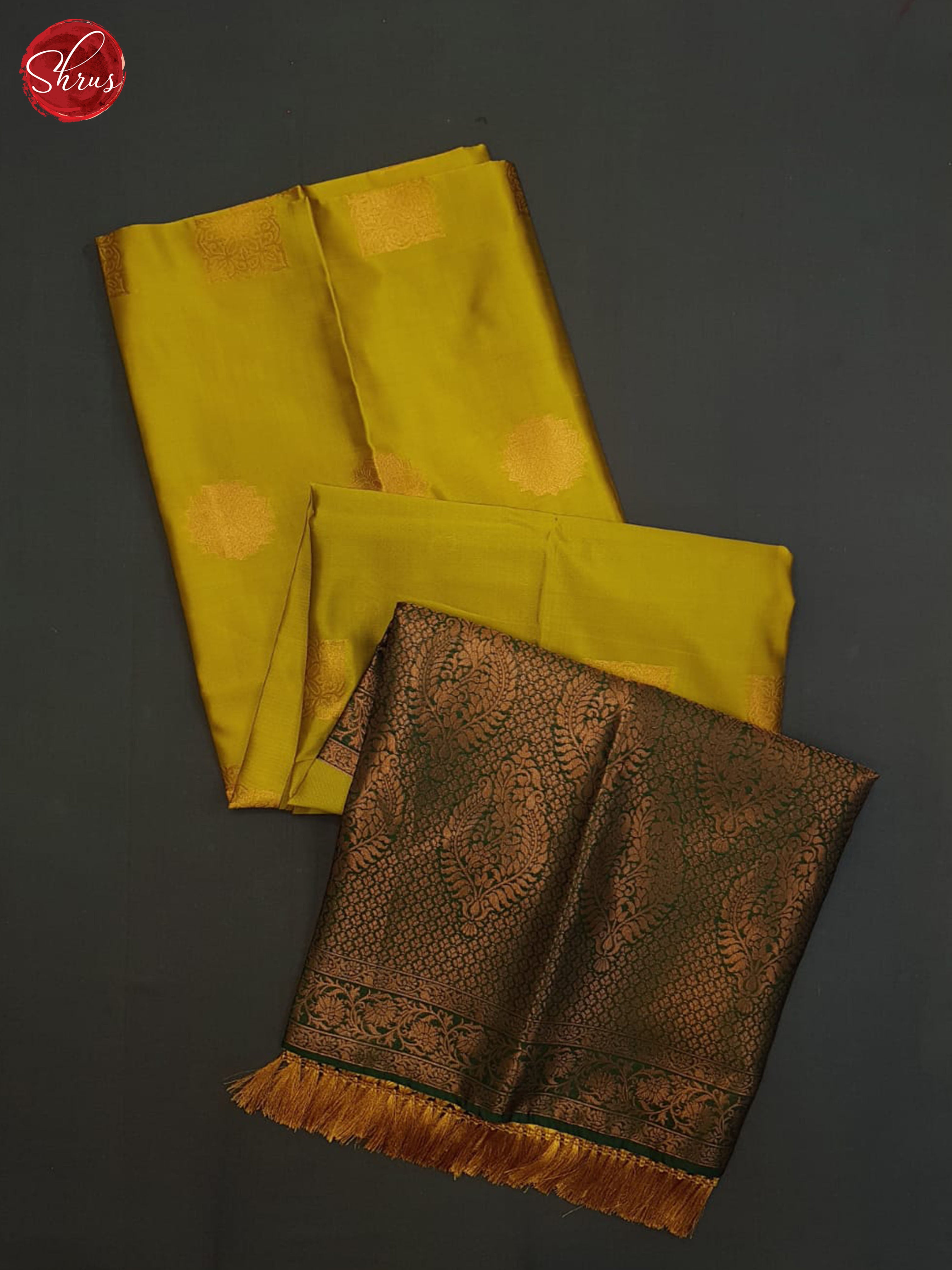 Mustard And Green-Semi soft silk saree - Shop on ShrusEternity.com