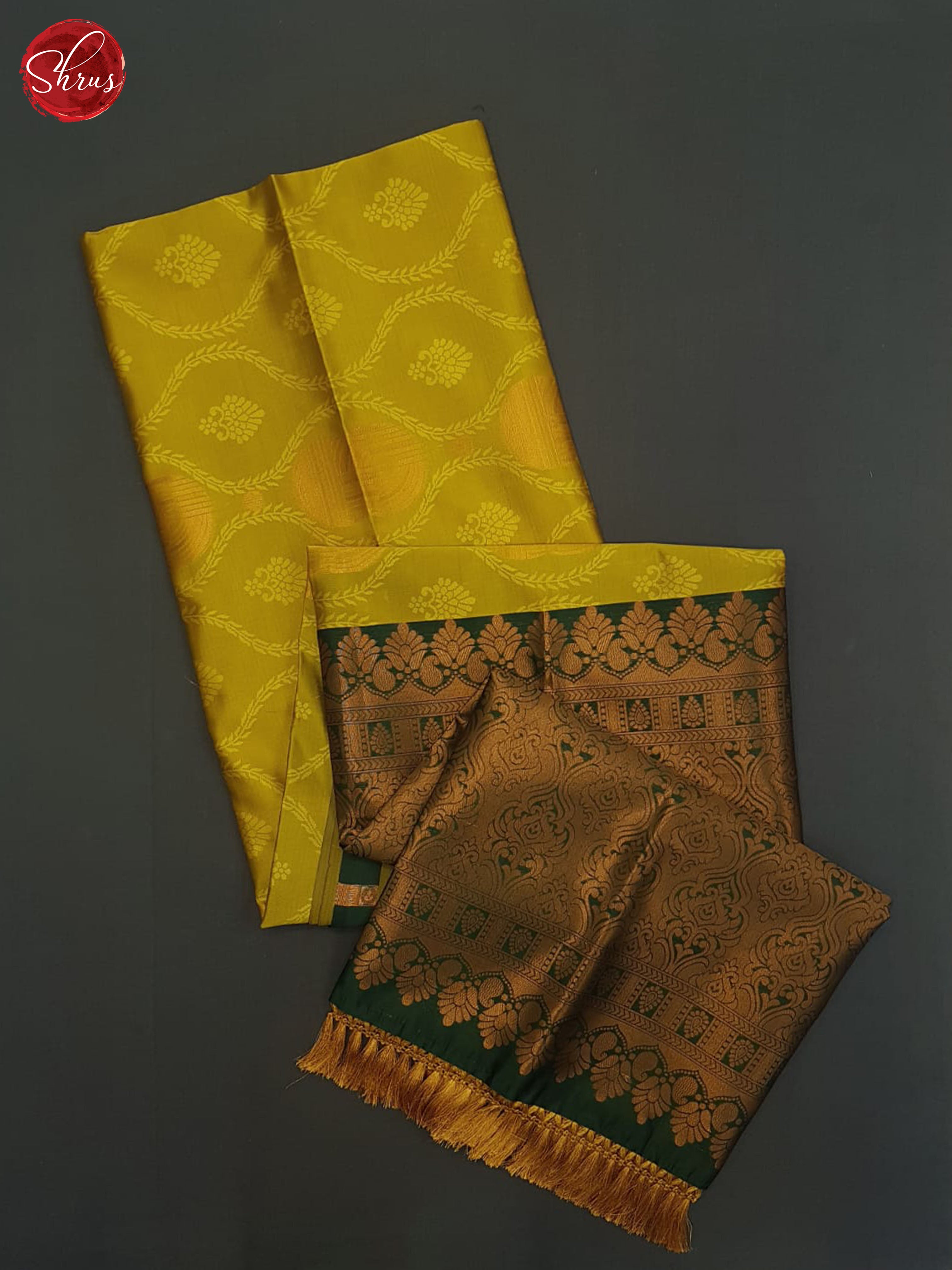 Mustard And Green- Semi soft silk saree - Shop on ShrusEternity.com