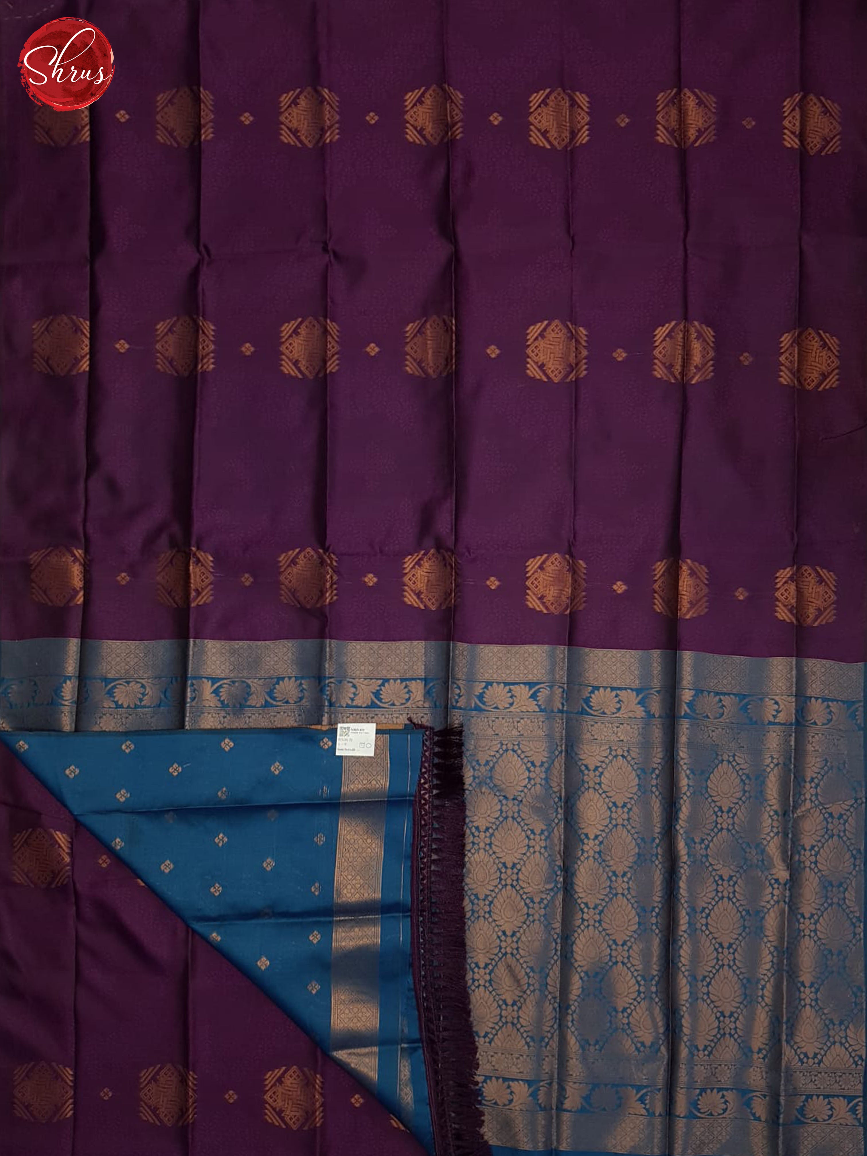 Purple And Blue- Semi Soft Silk Saree - Shop on ShrusEternity.com