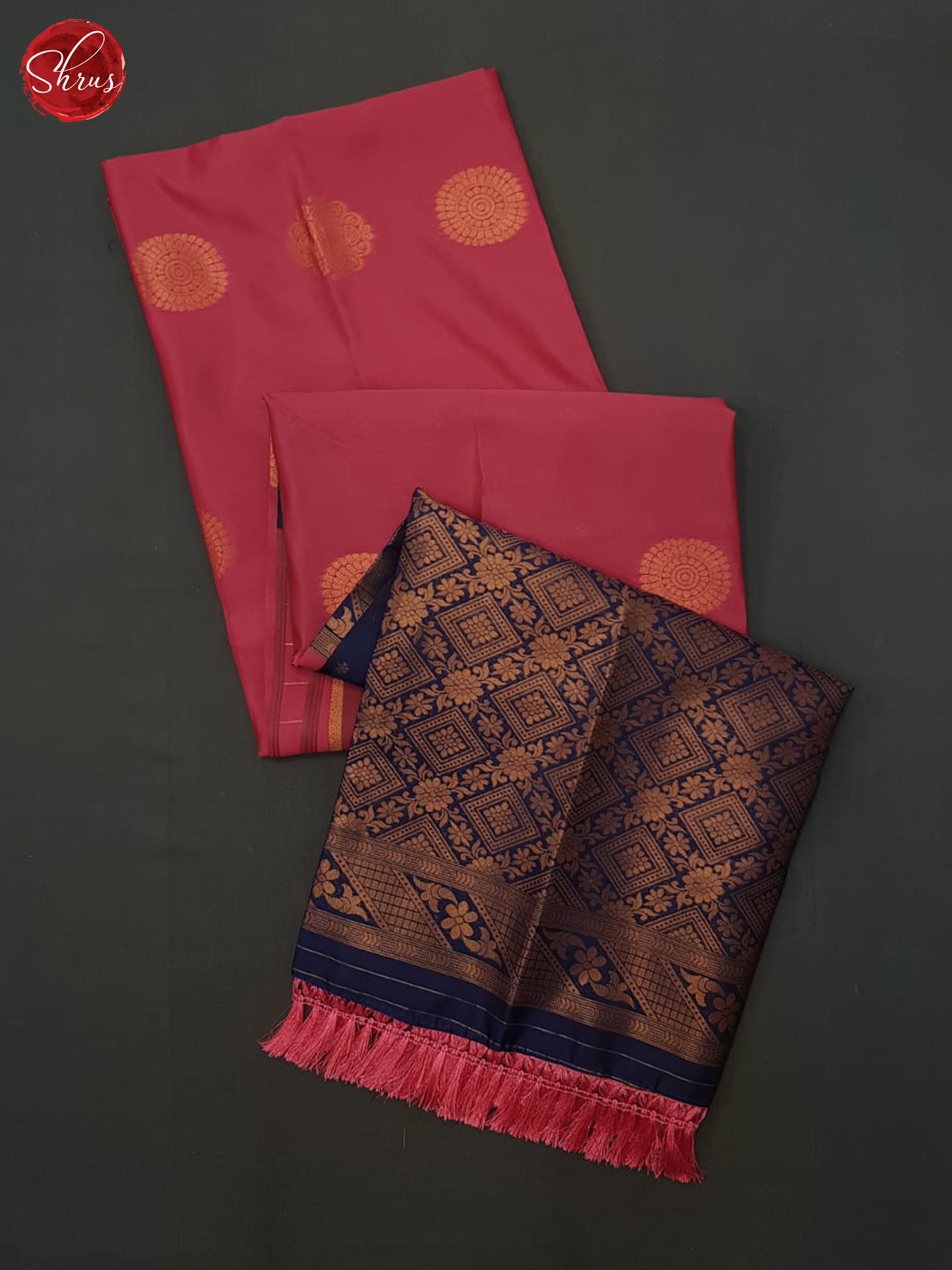 Pink And Blue- Semi soft silk saree - Shop on ShrusEternity.com