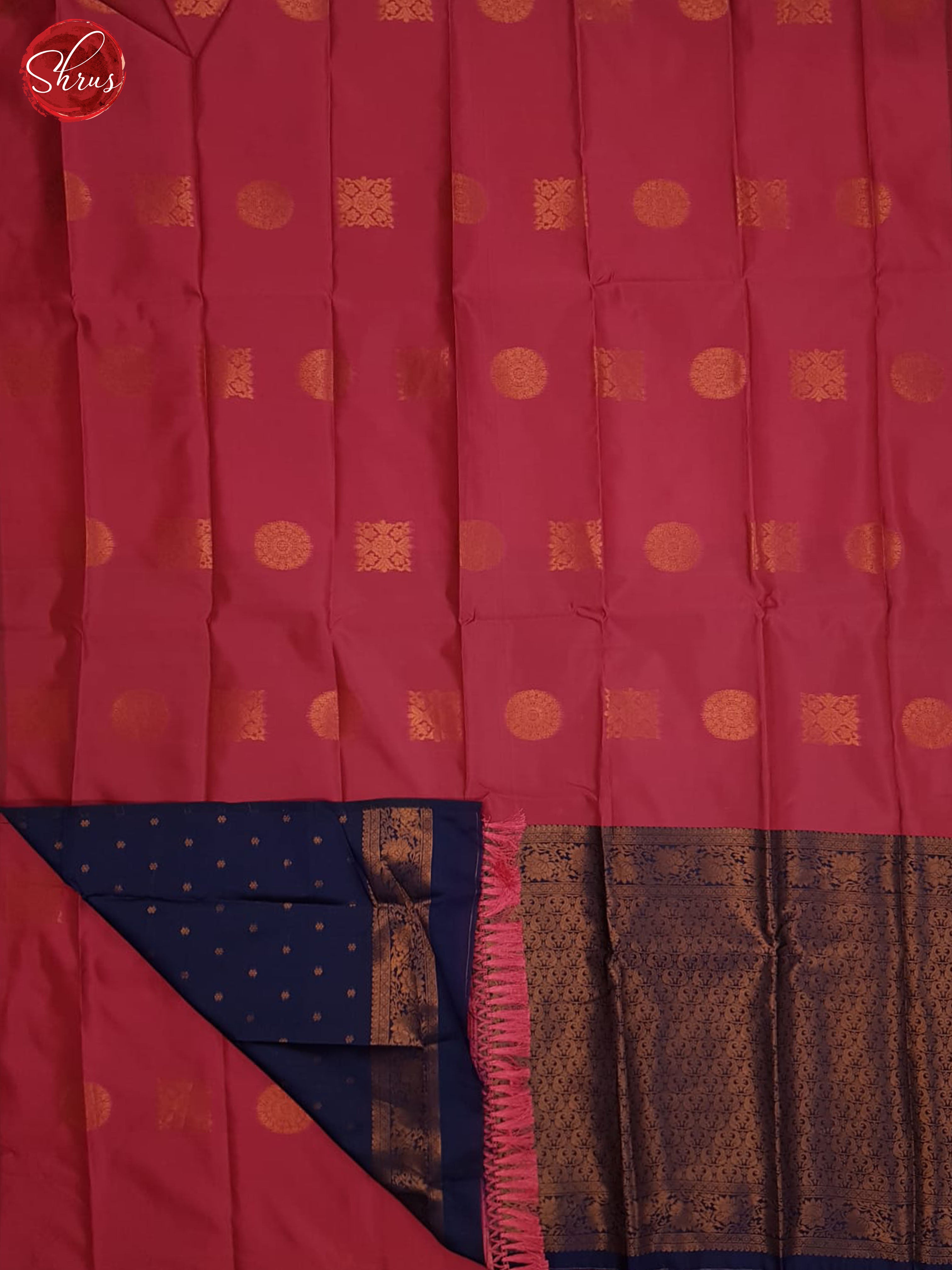 Pink And Blue-Semi soft silk saree - Shop on ShrusEternity.com