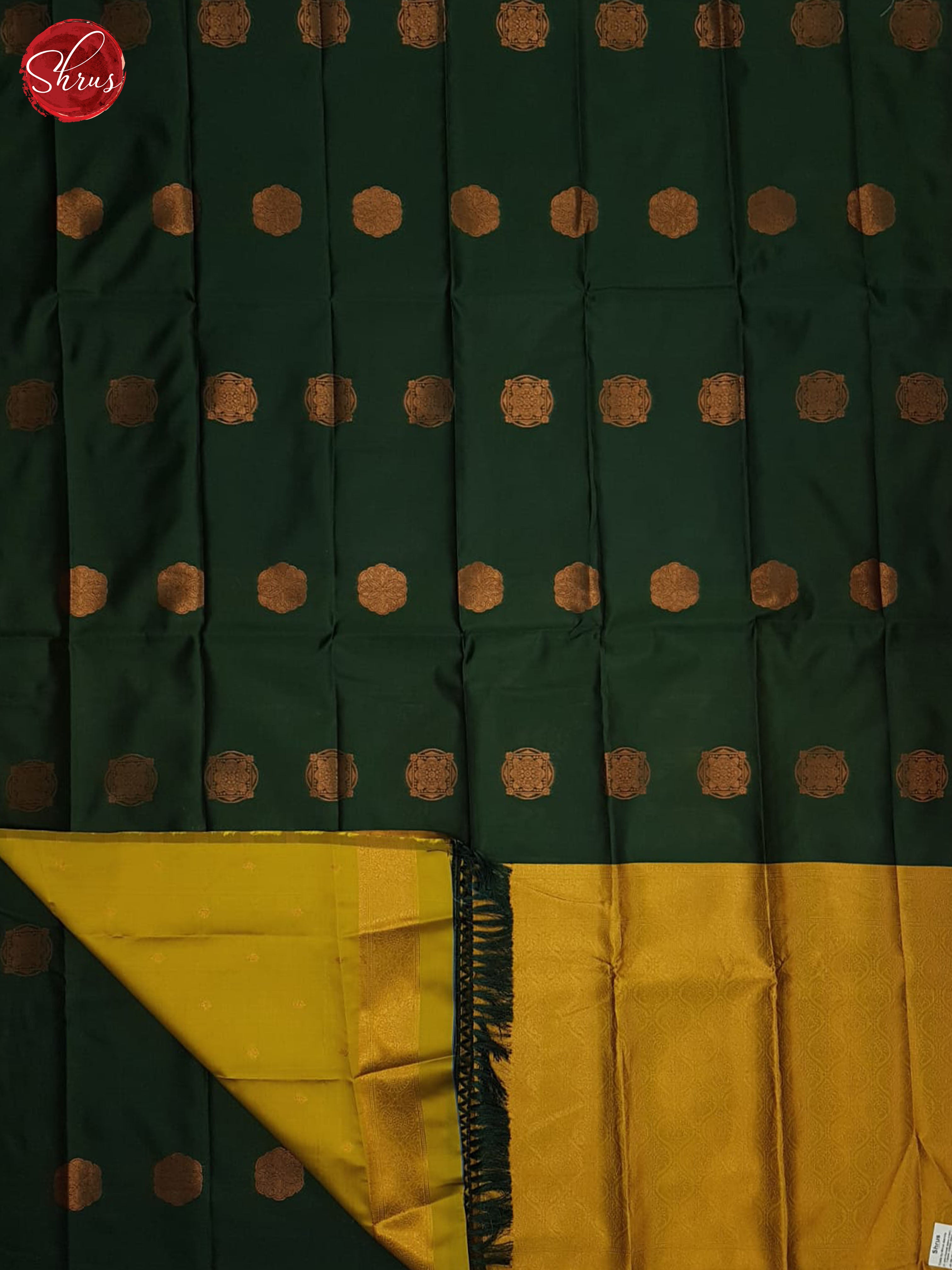 Green And Mustard-Semi soft silk saree - Shop on ShrusEternity.com