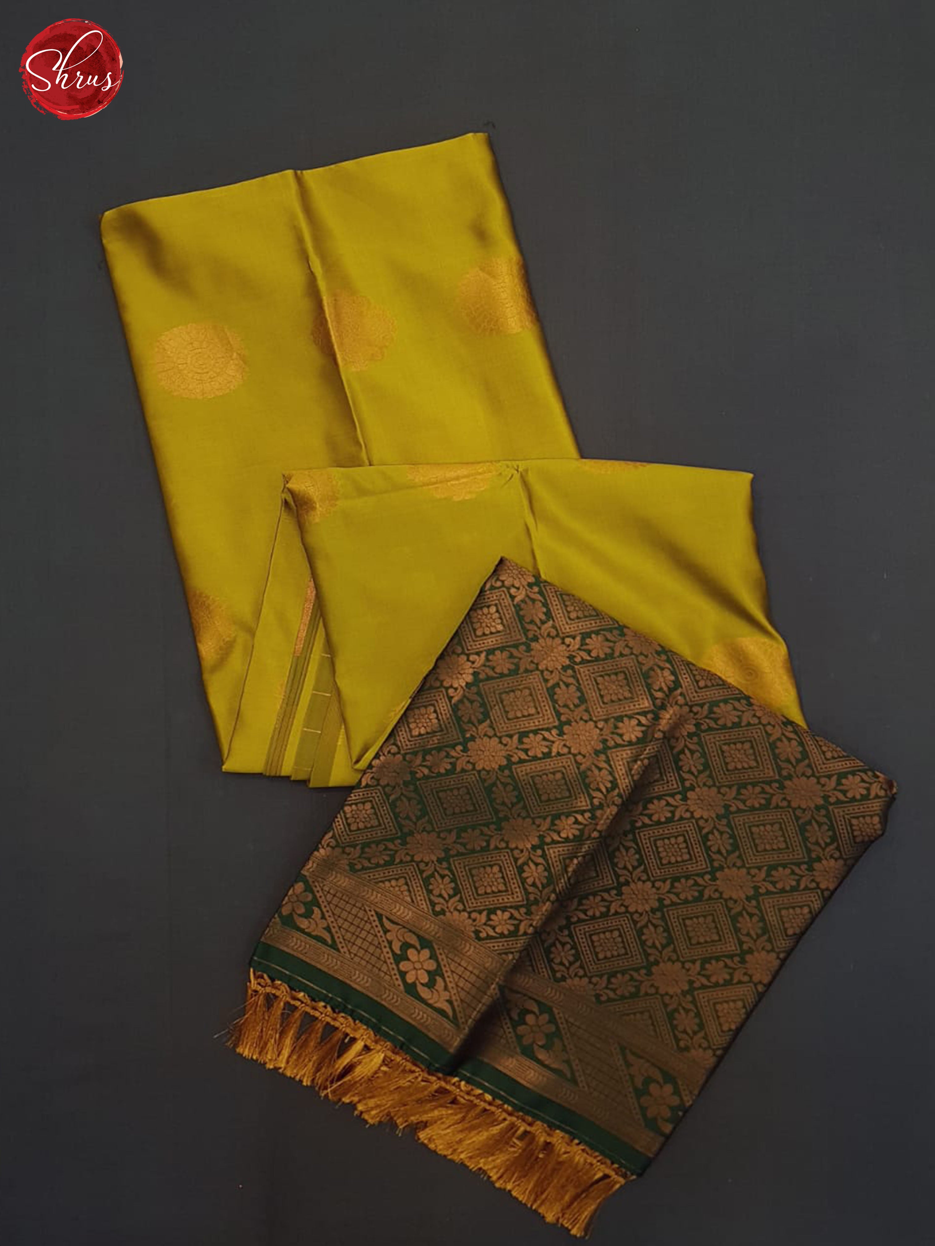 Mustard And Green-Semi Soft Silk Saree - Shop on ShrusEternity.com