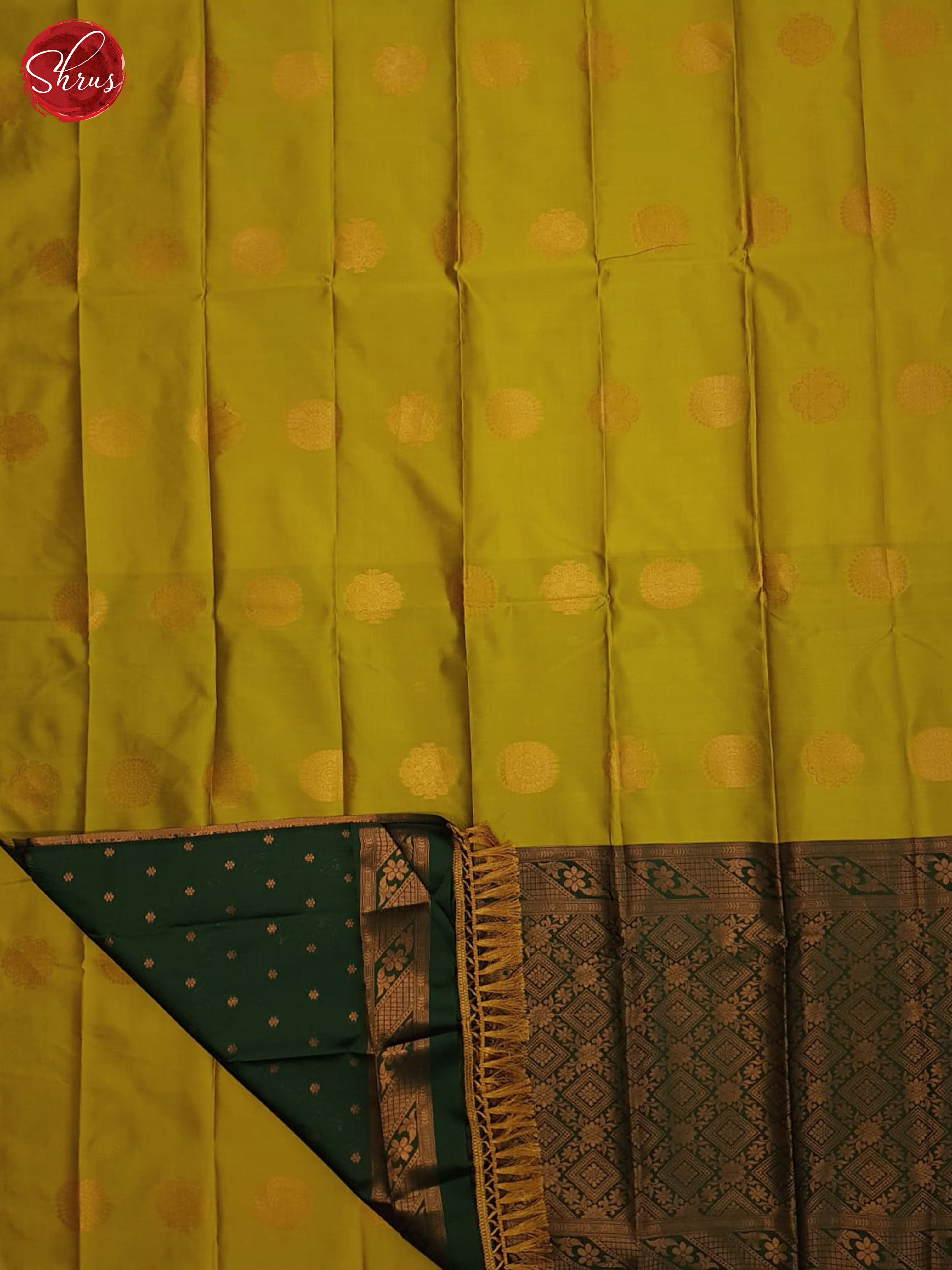 Mustard And Green-Semi Soft Silk Saree - Shop on ShrusEternity.com