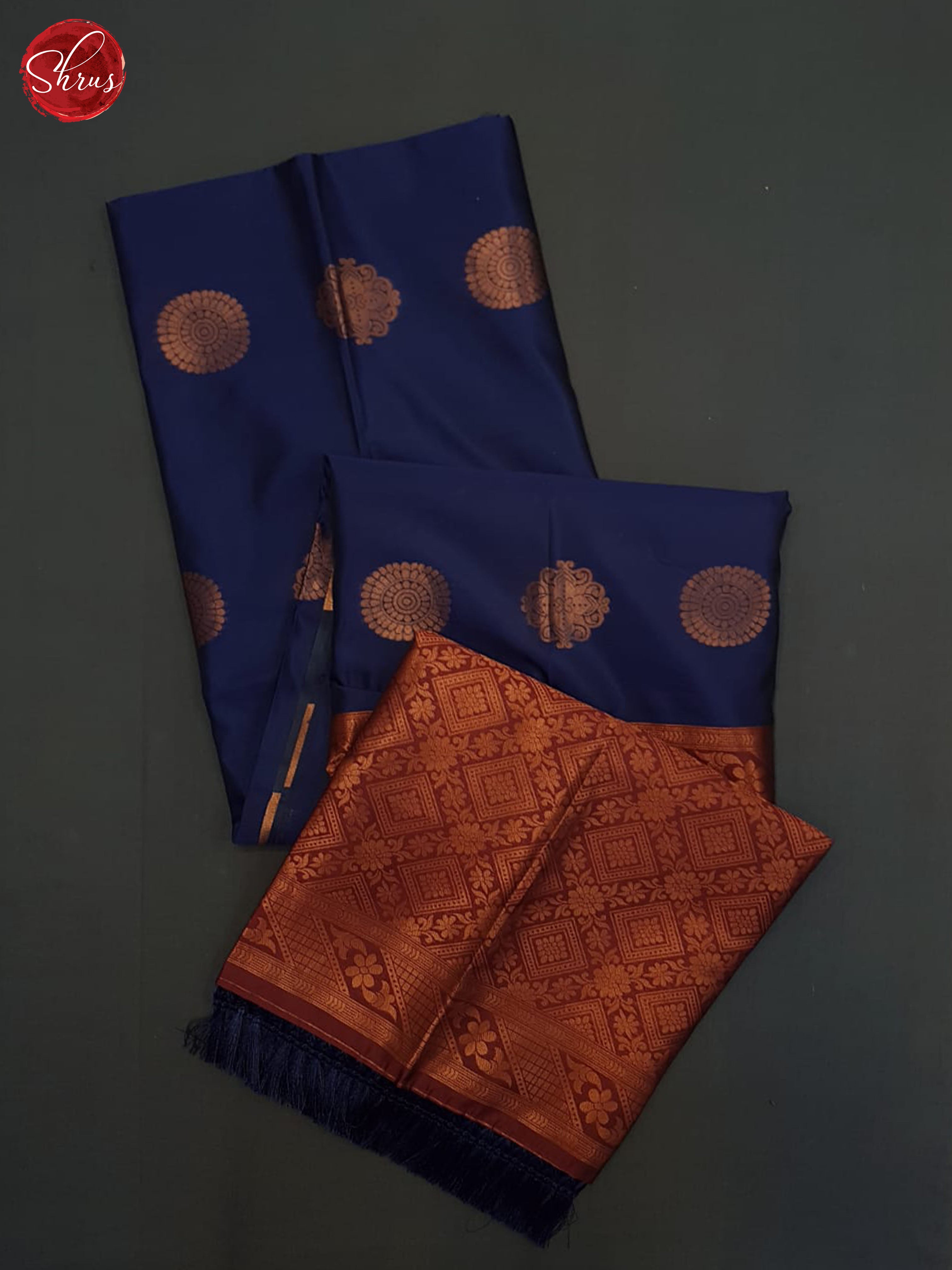 Blue And Araku Maroon- Semi Soft silk Saree - Shop on ShrusEternity.com