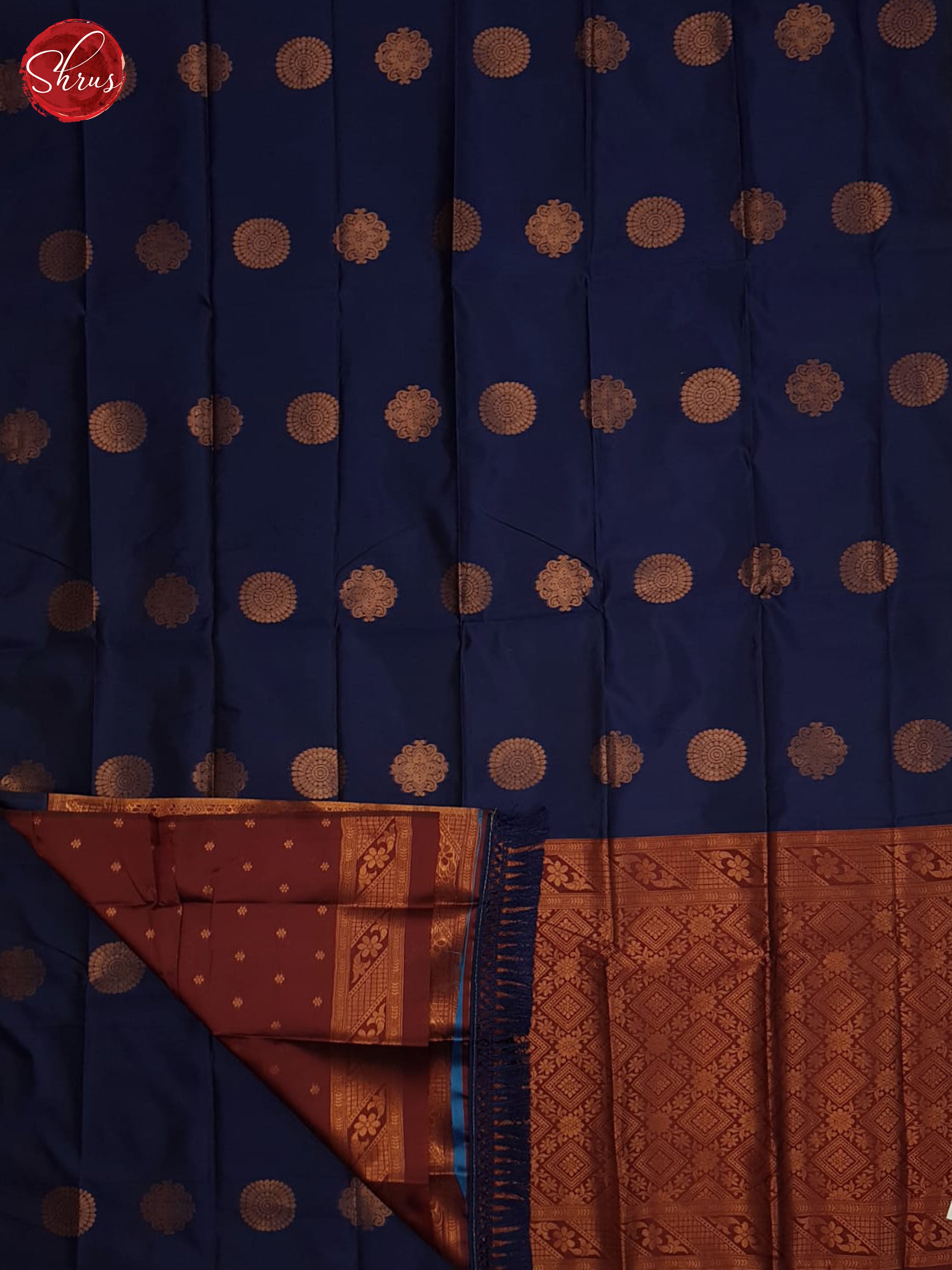 Blue And Araku Maroon- Semi Soft silk Saree - Shop on ShrusEternity.com