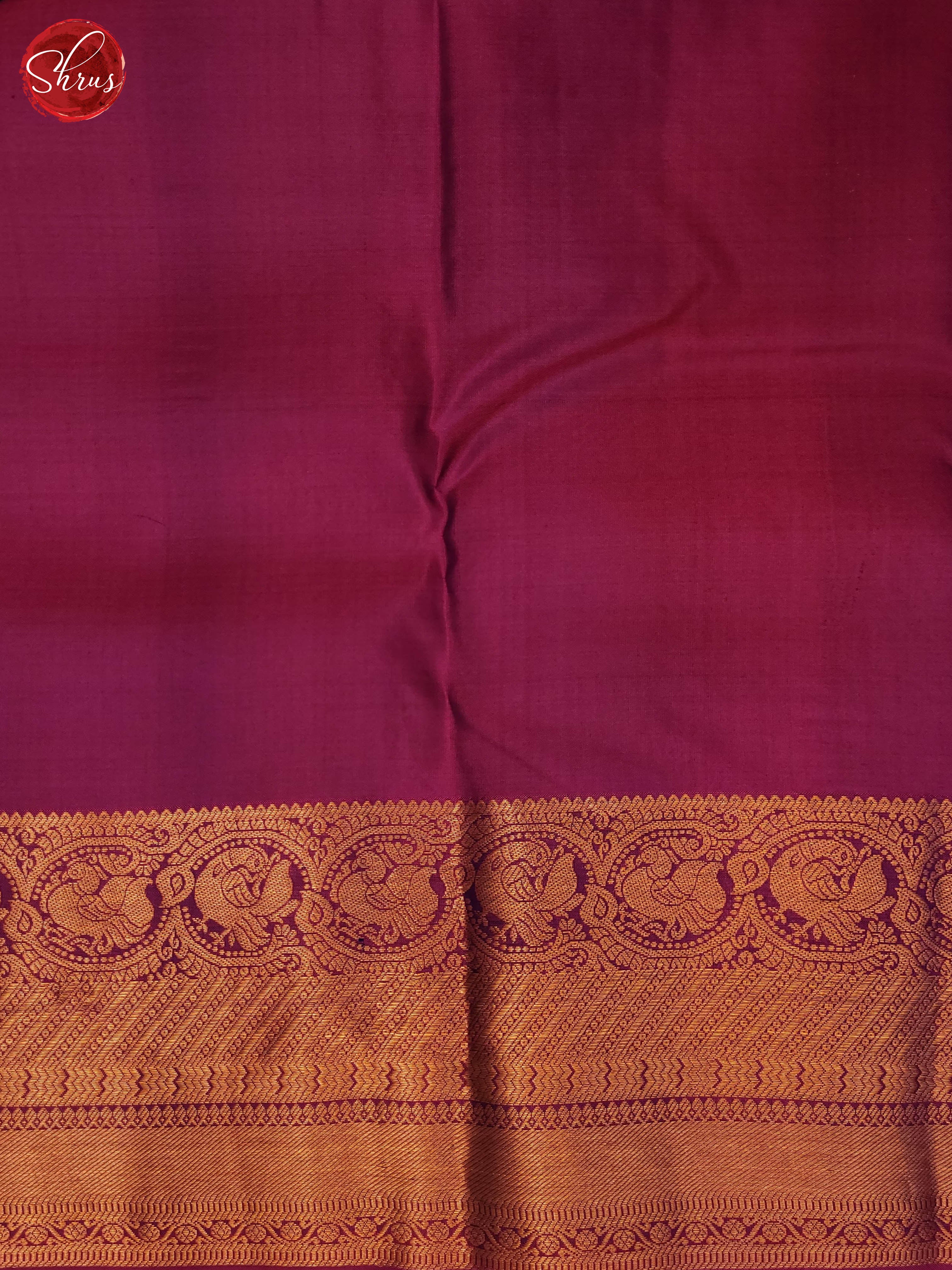 Navy Blue and pink-Kanchipuram Silk Saree - Shop on ShrusEternity.com