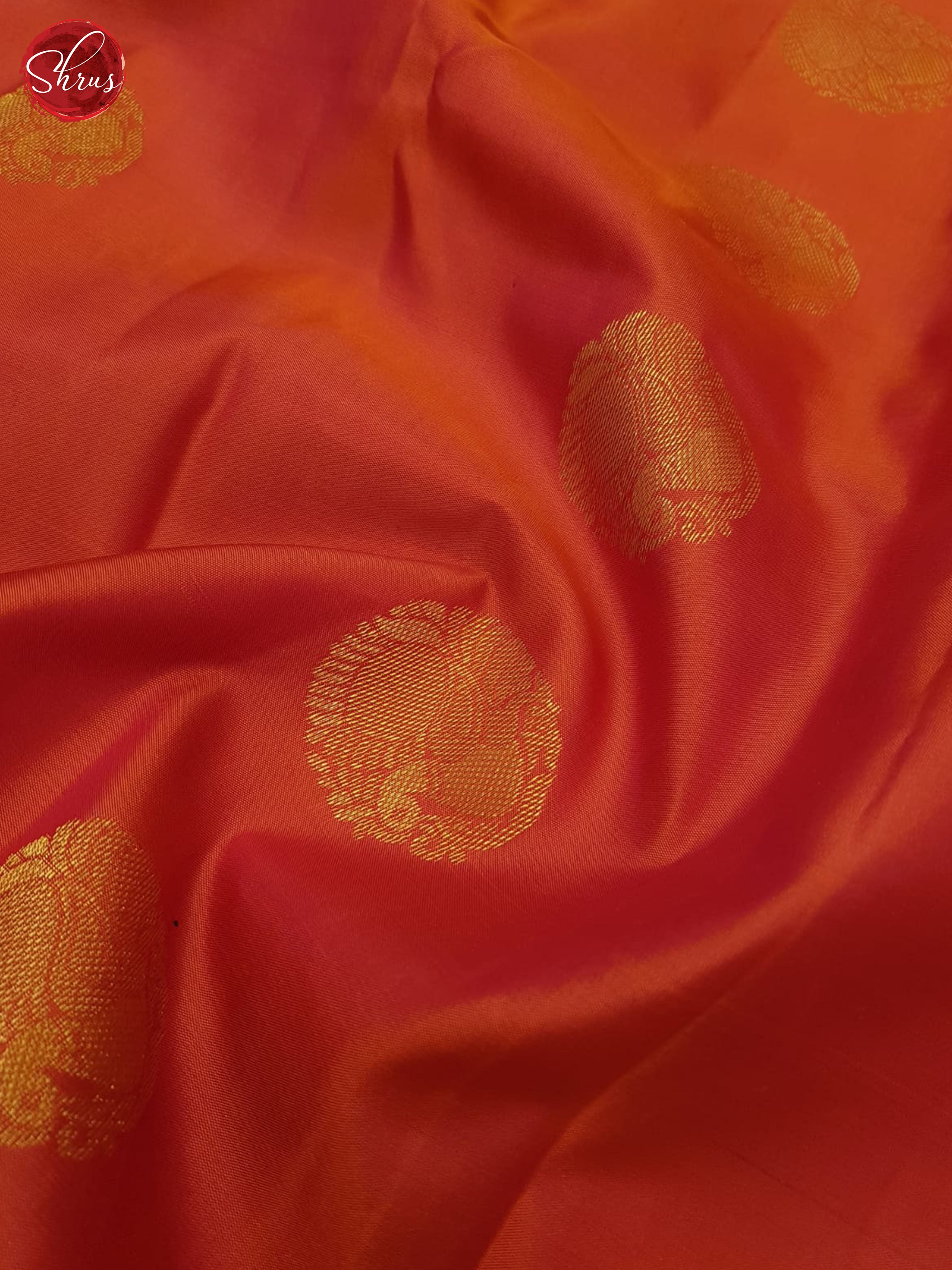 Orange And Purple-Kanchipiram Silk saree - Shop on ShrusEternity.com