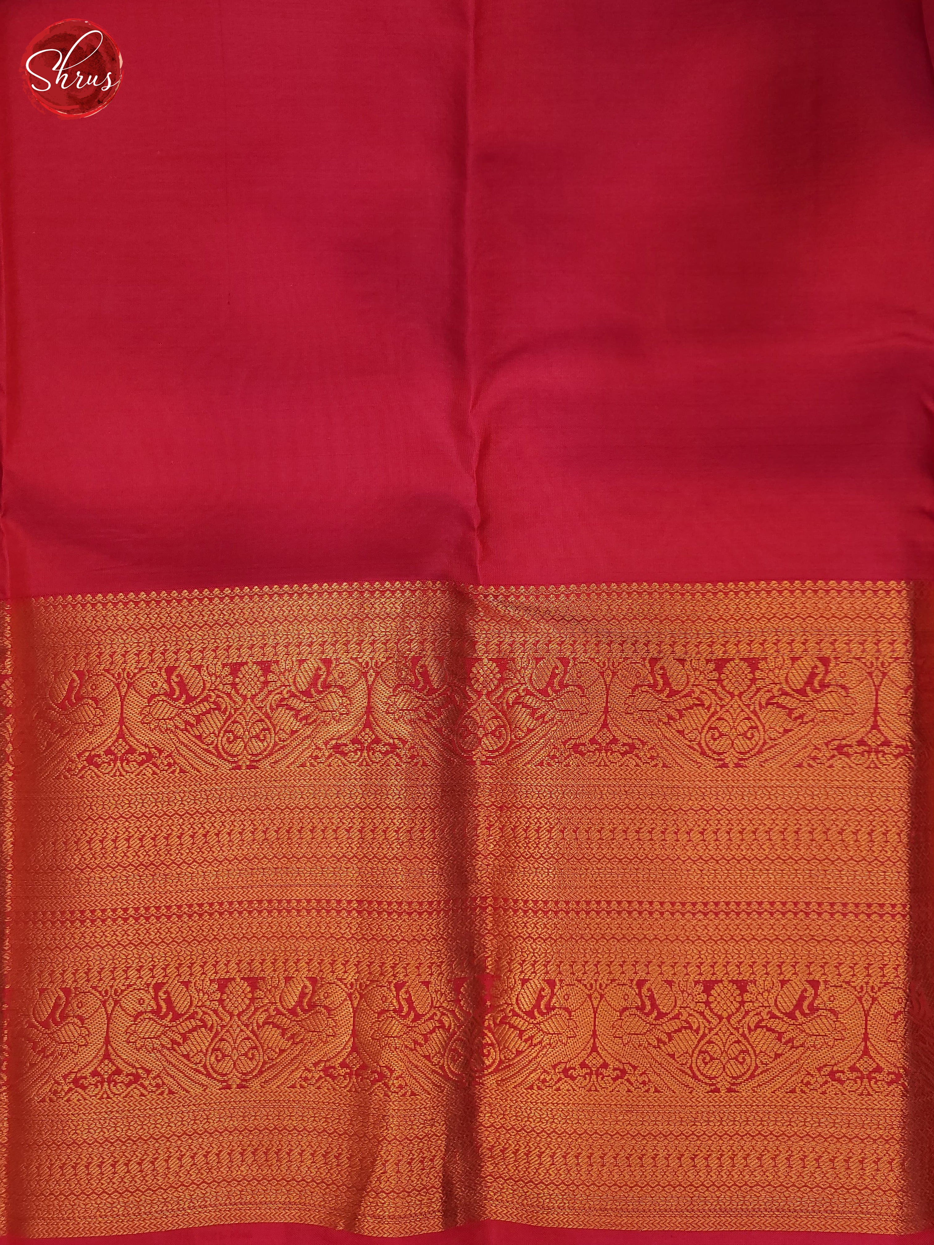 Mustard and pink-Kanchipuram Silk saree - Shop on ShrusEternity.com