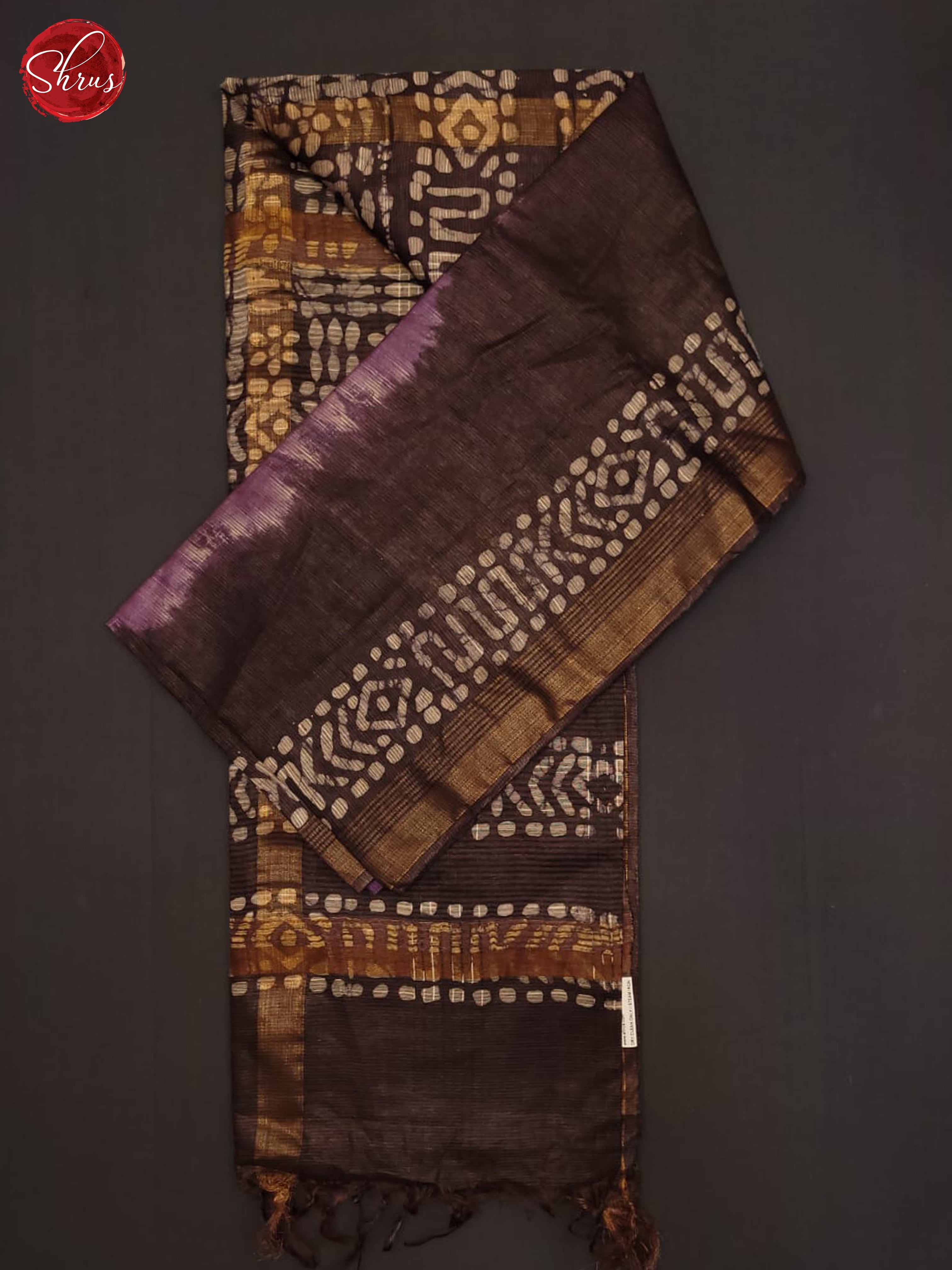 Lavender & Brown - Bhatik Saree - Shop on ShrusEternity.com