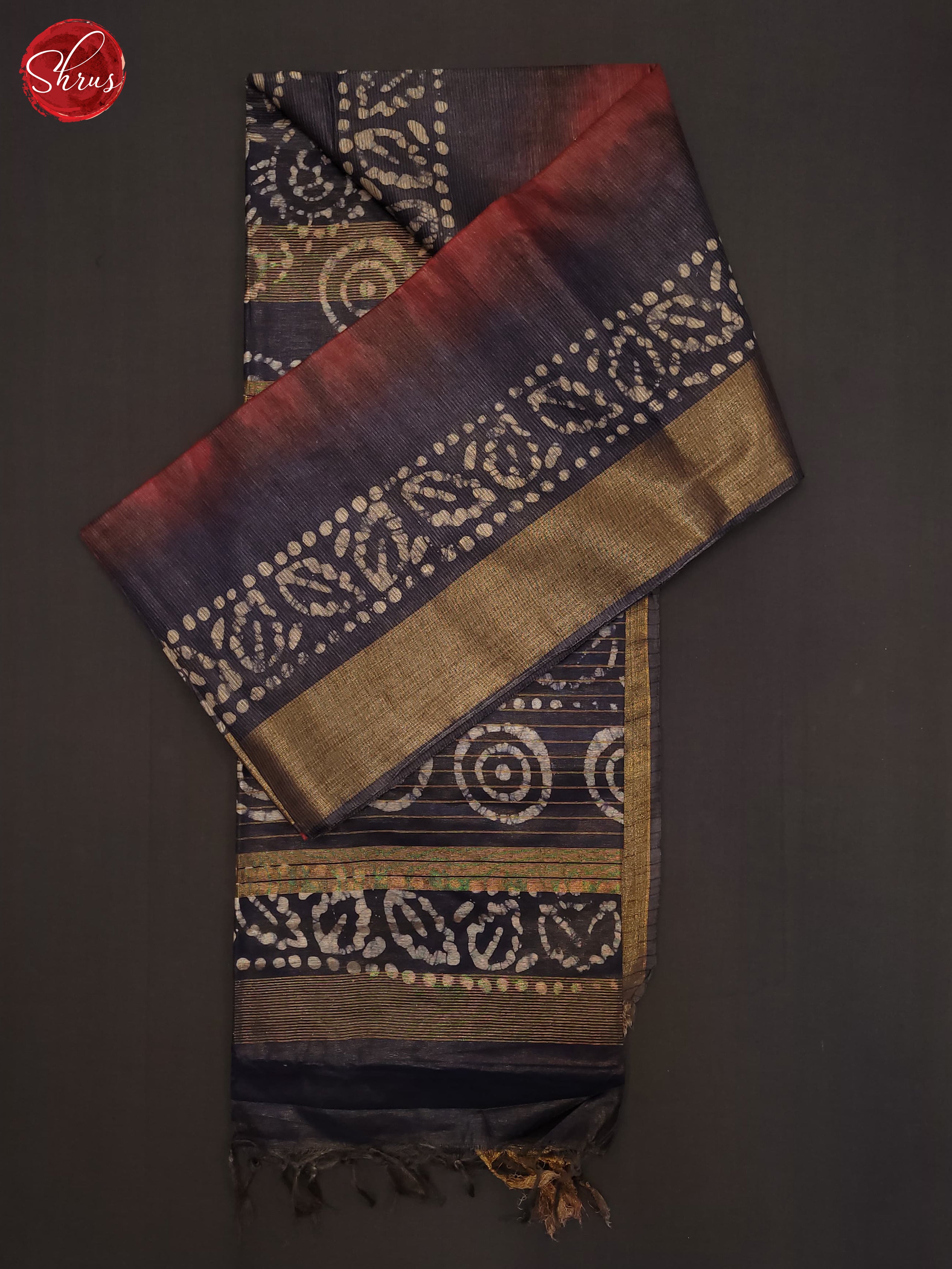 Red & Navy Blue - Bhatik Saree - Shop on ShrusEternity.com